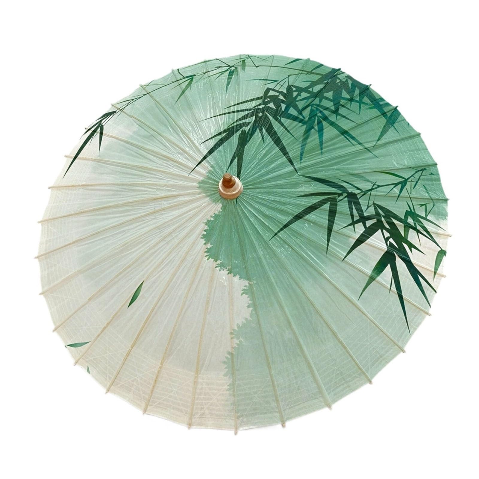 Papierowy Parasol Ręcznie Robione Olej Tungowy Parasol Chiński | Składane Odporne Na Deszcz Ochrona Przed Słońcem Japoński Parasol Do Cheongsam Kempingu Fotografii(Half,120cm,D)
