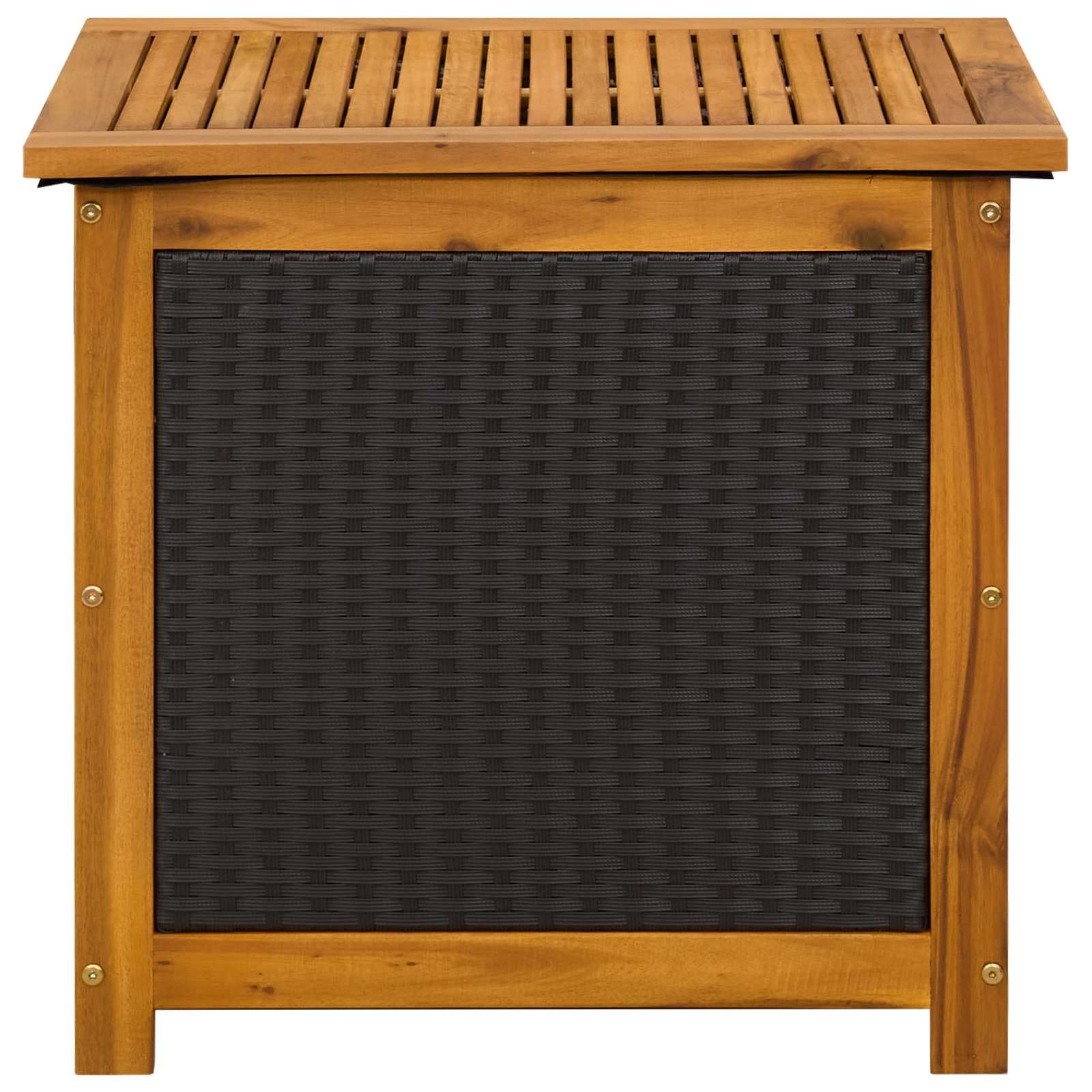 vidaXL Scatola di Stoccaggio per Giardino 185 L 60 x 50 x 56 cm Nero