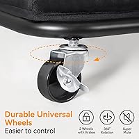 Vista 7 de WOWLIVE Cesta de lavandería con ruedas de 100 litros con ruedas, cesta grande para la ropa sucia, carrito organizador de lavandería con marco