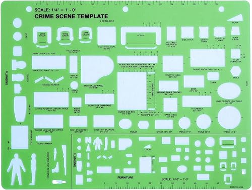 Crime Scene Plantilla de dibujo (caso de 10 plantillas)