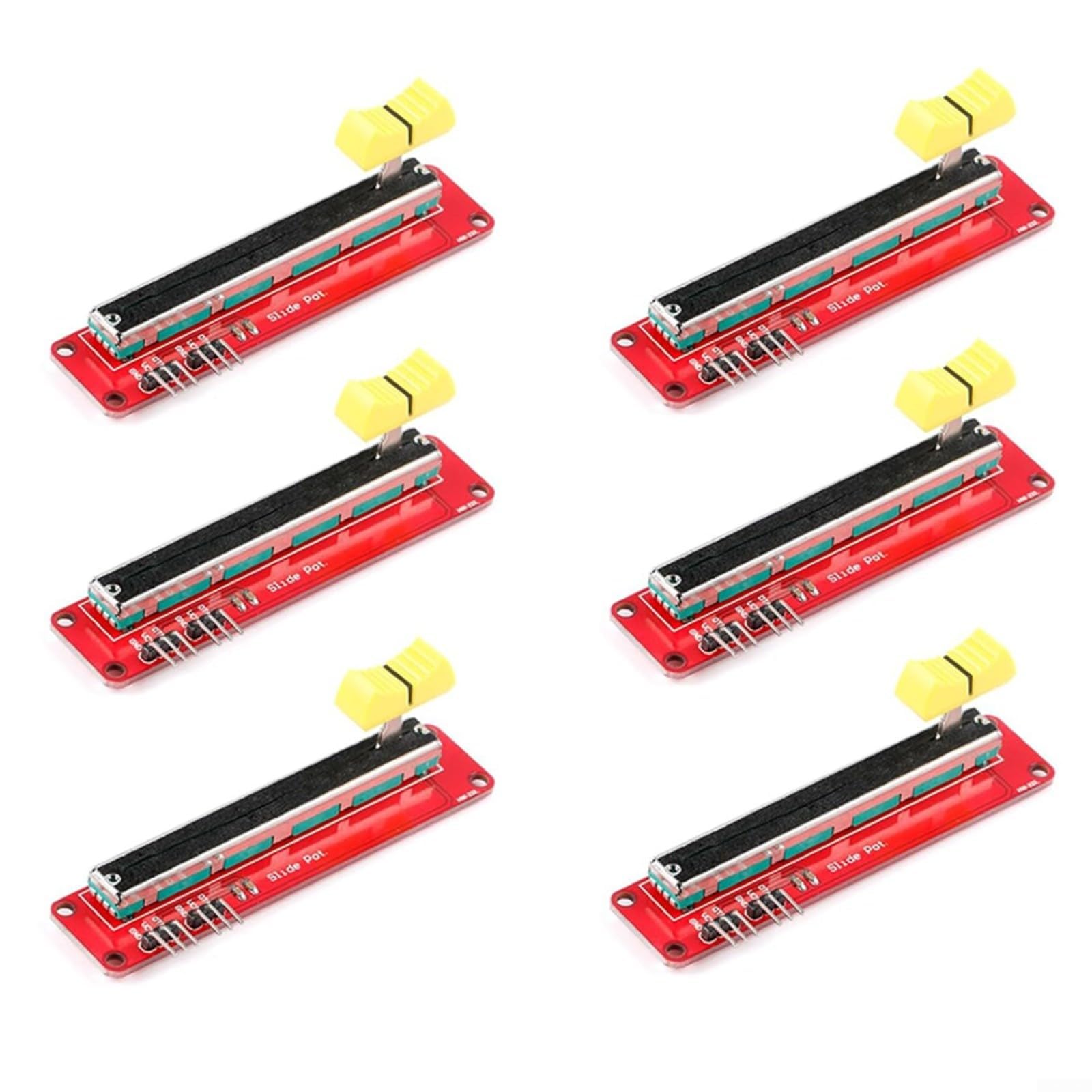NVARUPC Dual Analog 10K Slide Potentiometer Module Electronic Adjustable Resistor 6 Pcs for Arduino Microcontrollers 3.3V/5V Compatible