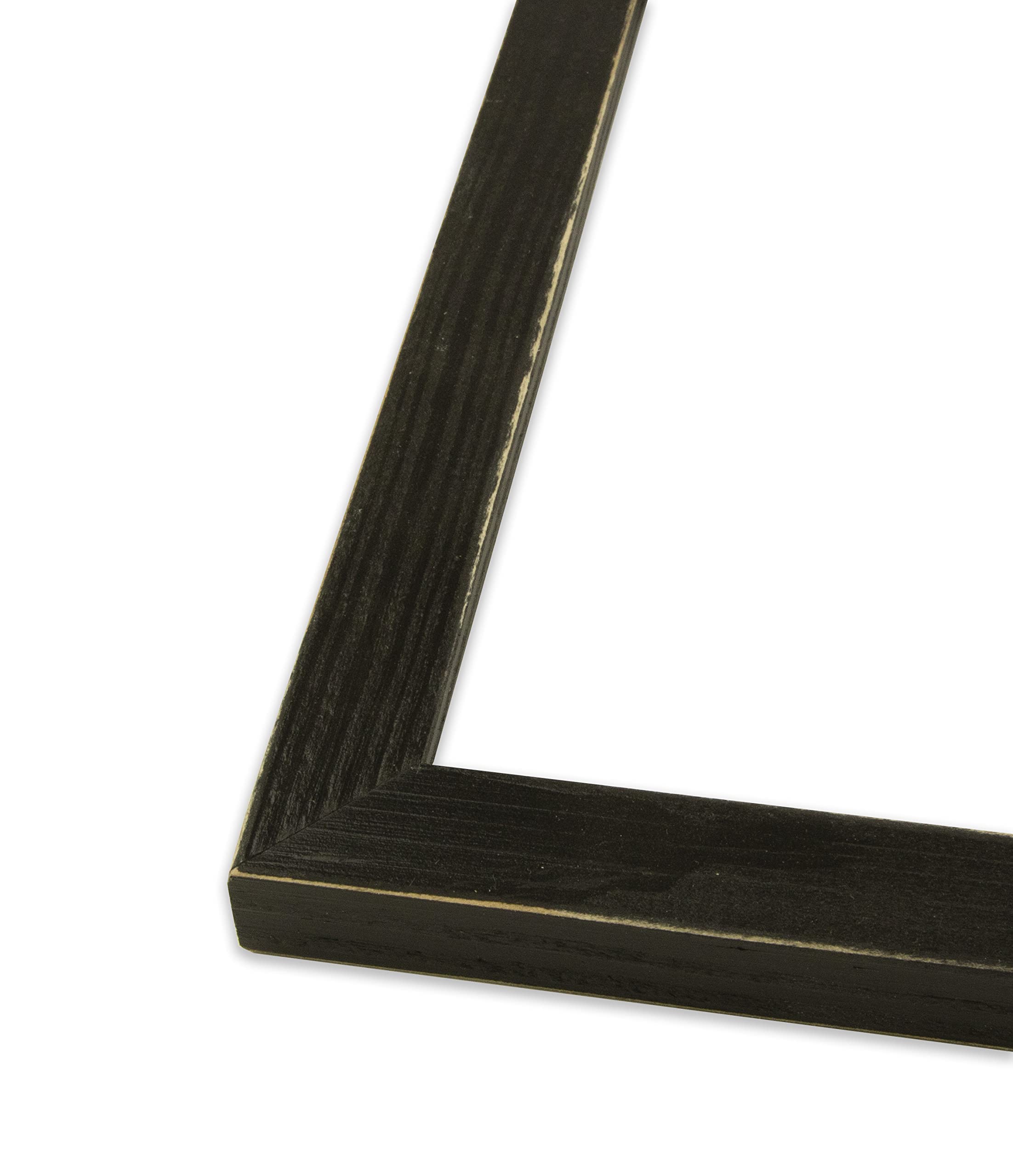 The Rusty Roof - Distressed Emily Black - Solid Wood Picture Frame - 9x9