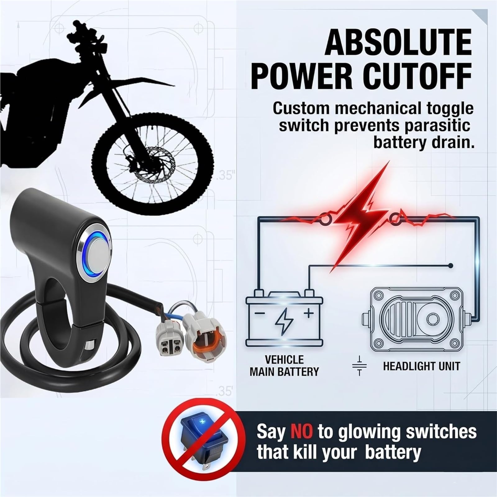 LED Fendinebbia Per Surron Per Ape Leggera Faro Moto