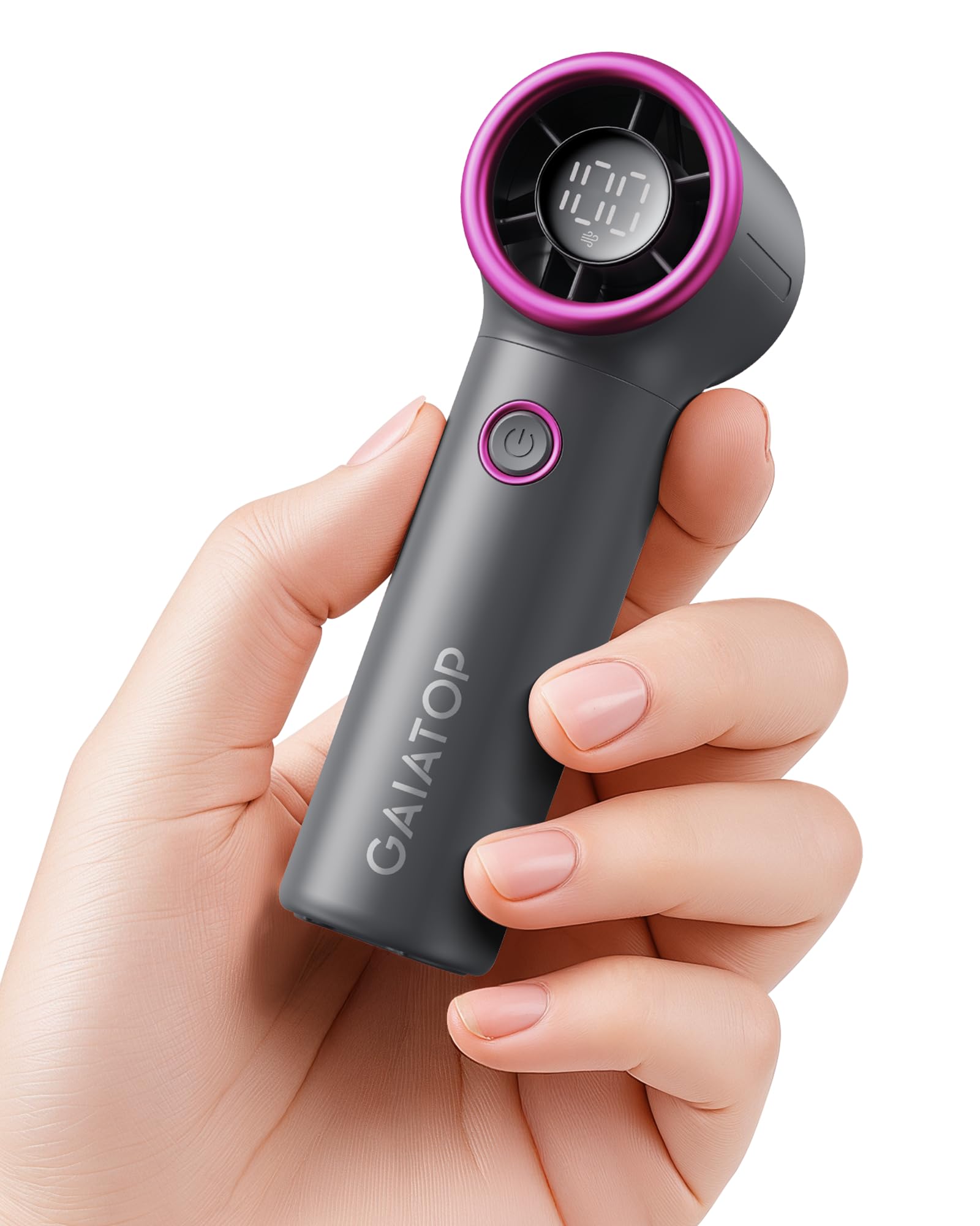 Gaiatop Mini Portable Handheld Fan 4000mAh 15h Max Runtime Personal Turbo Fans Pocket Size High Speed 1-100 Adjustable