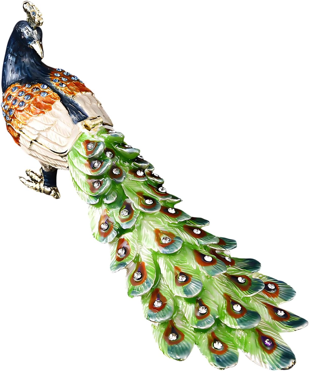 Chinese Jewelry Holder with Elaborate Peacocks Decoration and Secure Storage Compartments Chinese Coating Jewelry Box