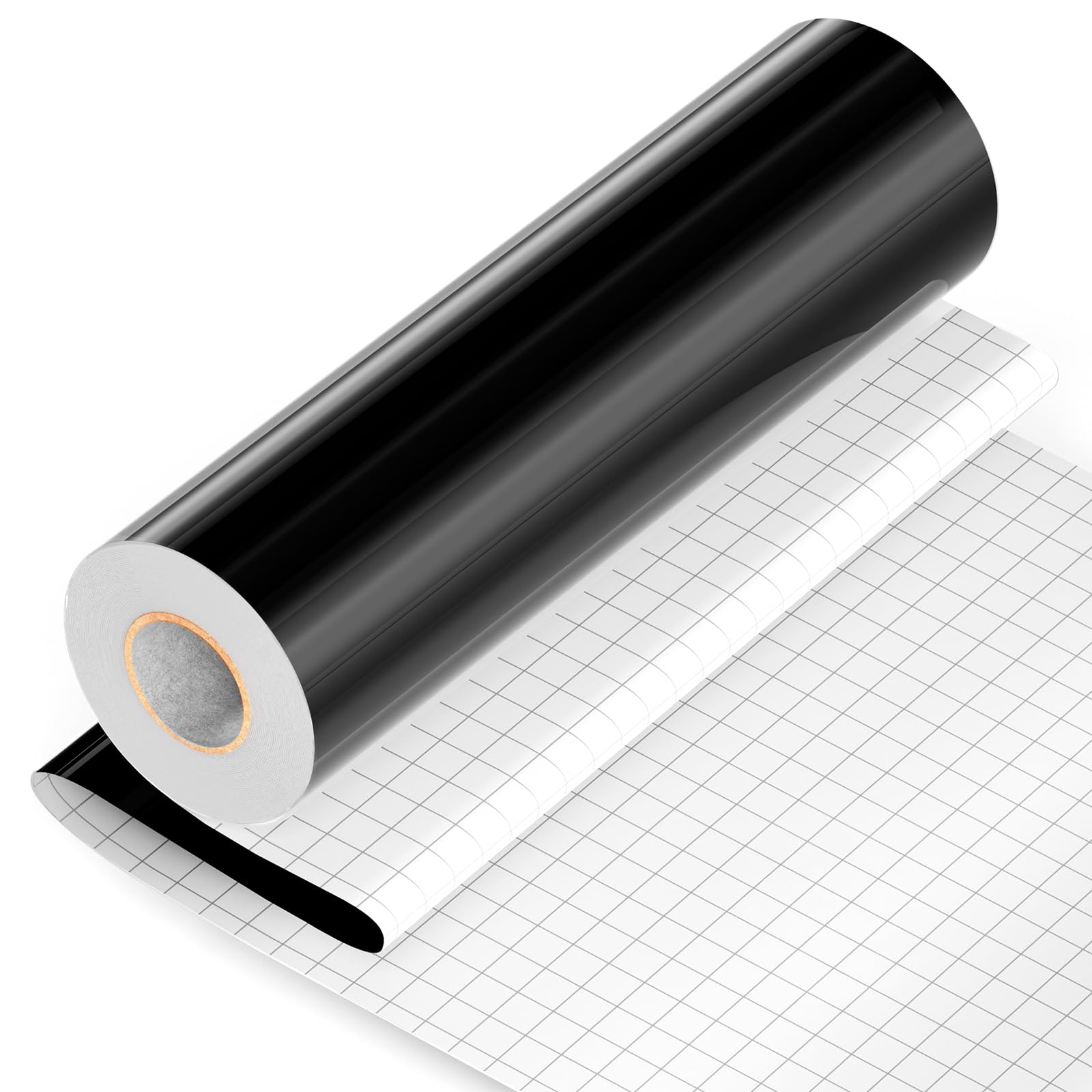 Black Permanent Vinyl Roll, 12" x 50 FT Black Adhesive Vinyl for Cricut & All Cutting Machine, Outdoor Permanent Vinyl for Cup Decal, Decorations, Decor Sticker, Scrapbooking, DIY
