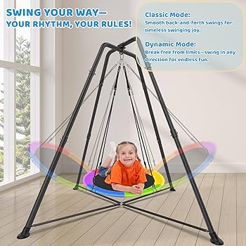 Swing Big　NF　2枚 Heavy Duty Swing Frame, 330LBS Metal Swing Stand for Kids