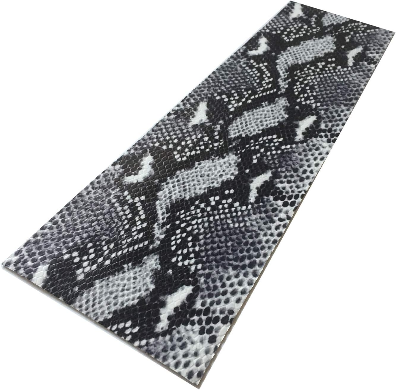 One(1) Piece Pool Cue White Python Print Embossed Cowhide Leather Wrap