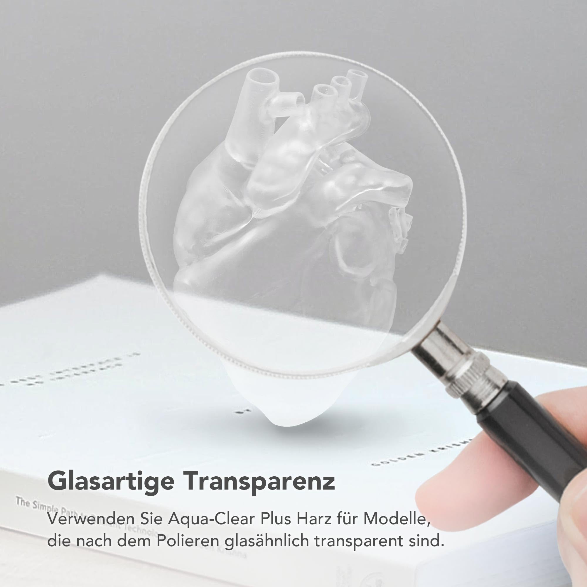Phrozen Aqua-Clear Plus 3D Drucker Resin | Druck Harz für Phrozen Sonic Mini & Mighty | 405nm SLA/DLP/LCD 3D Printer Photopolymer UV Resin| Schneller Aushärtung, Dauerhaftigkeit - Transparent (1kg)