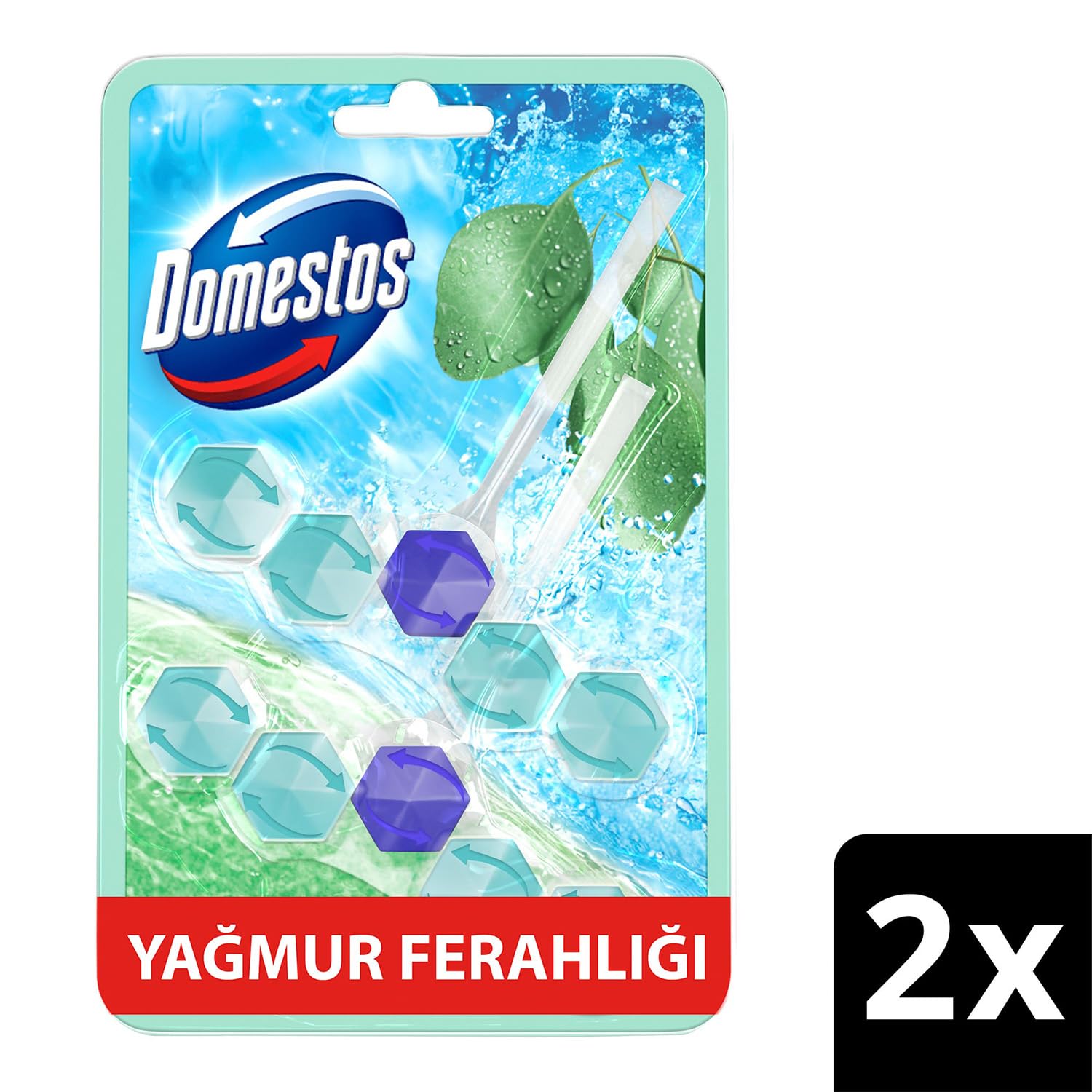 Domestos Tuvalet Bloğu Yağmur Ferahlığı 100 Gram (2 paketi)