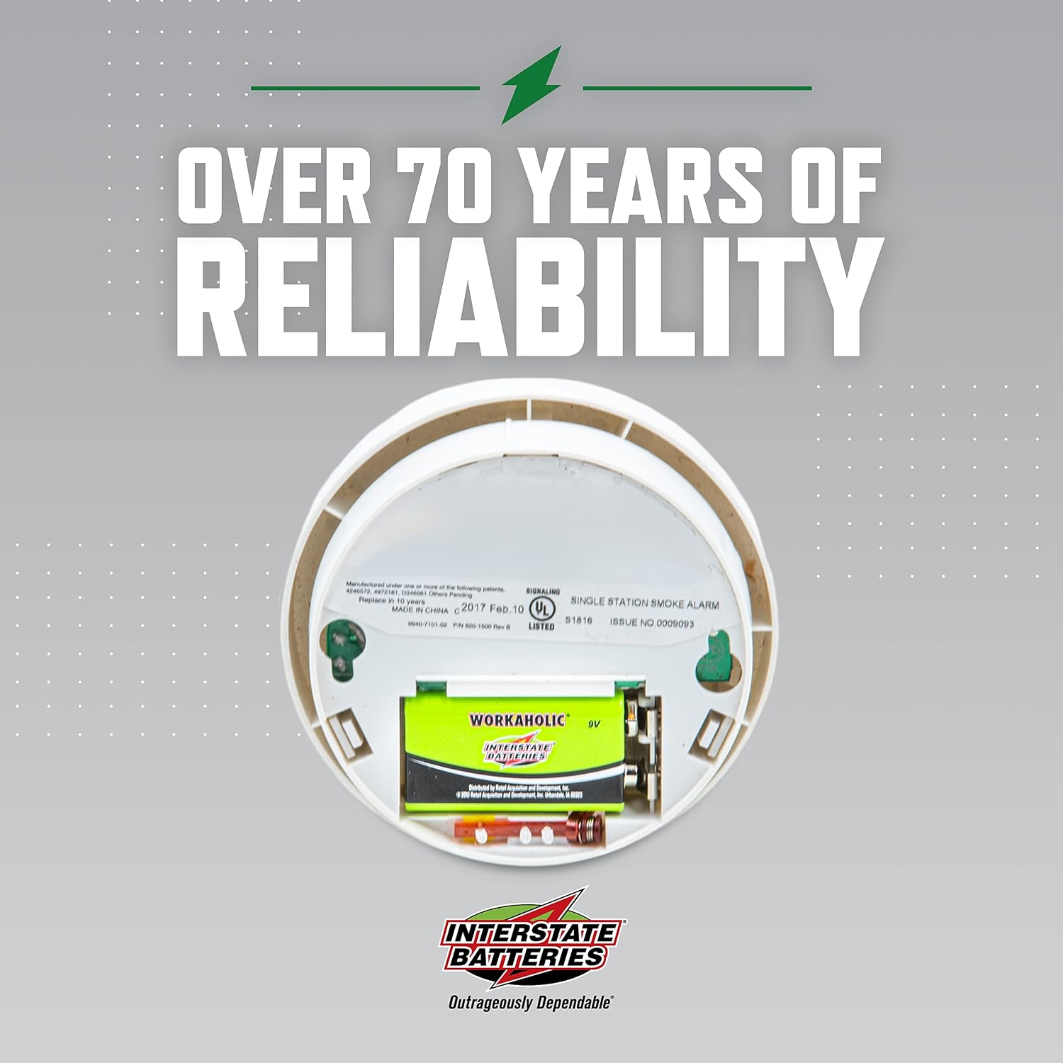 Interstate Batteries 9 Volt Alkaline Battery (12 Pack) All-Purpose 9V High Performance Batteries - Workaholic (DRY0196)