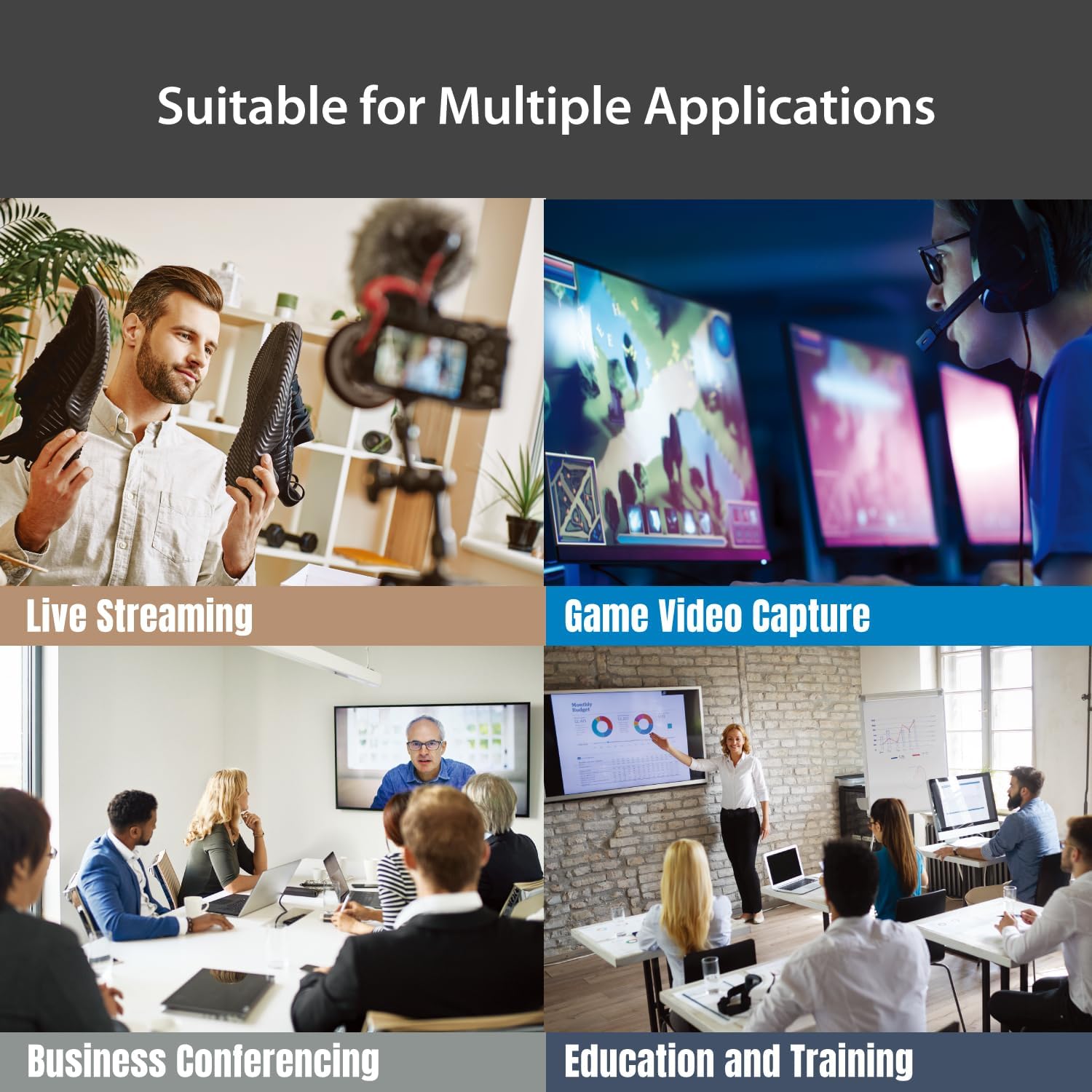 j5create All-in-One Live Streaming Station - Quad HDMI Capture, Audio Mixer, Video Switcher, Plug & Play, for Streaming, Video Conferencing, Teaching, Broadcasting (JVA08)