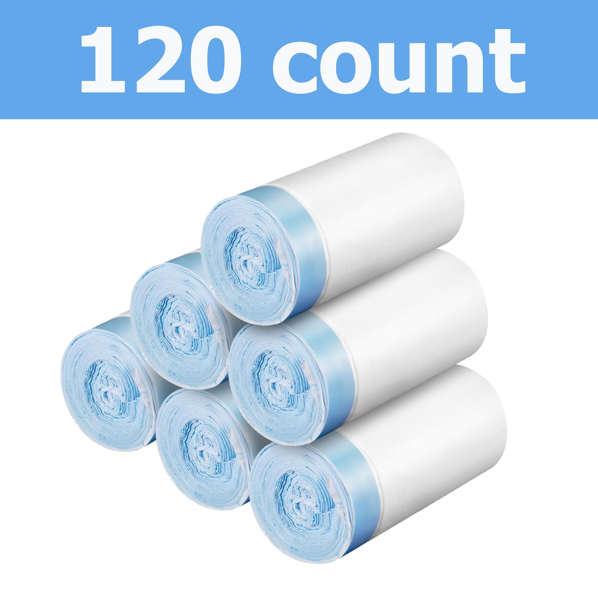CROING PURAMAX 2, PURAMAX y PURAX - Bolsas de basura reemplazadas, 6 rollos, 120 unidades, 55 x 30 cm, bolsas portátiles para caja de arena para gatos autolimpiable