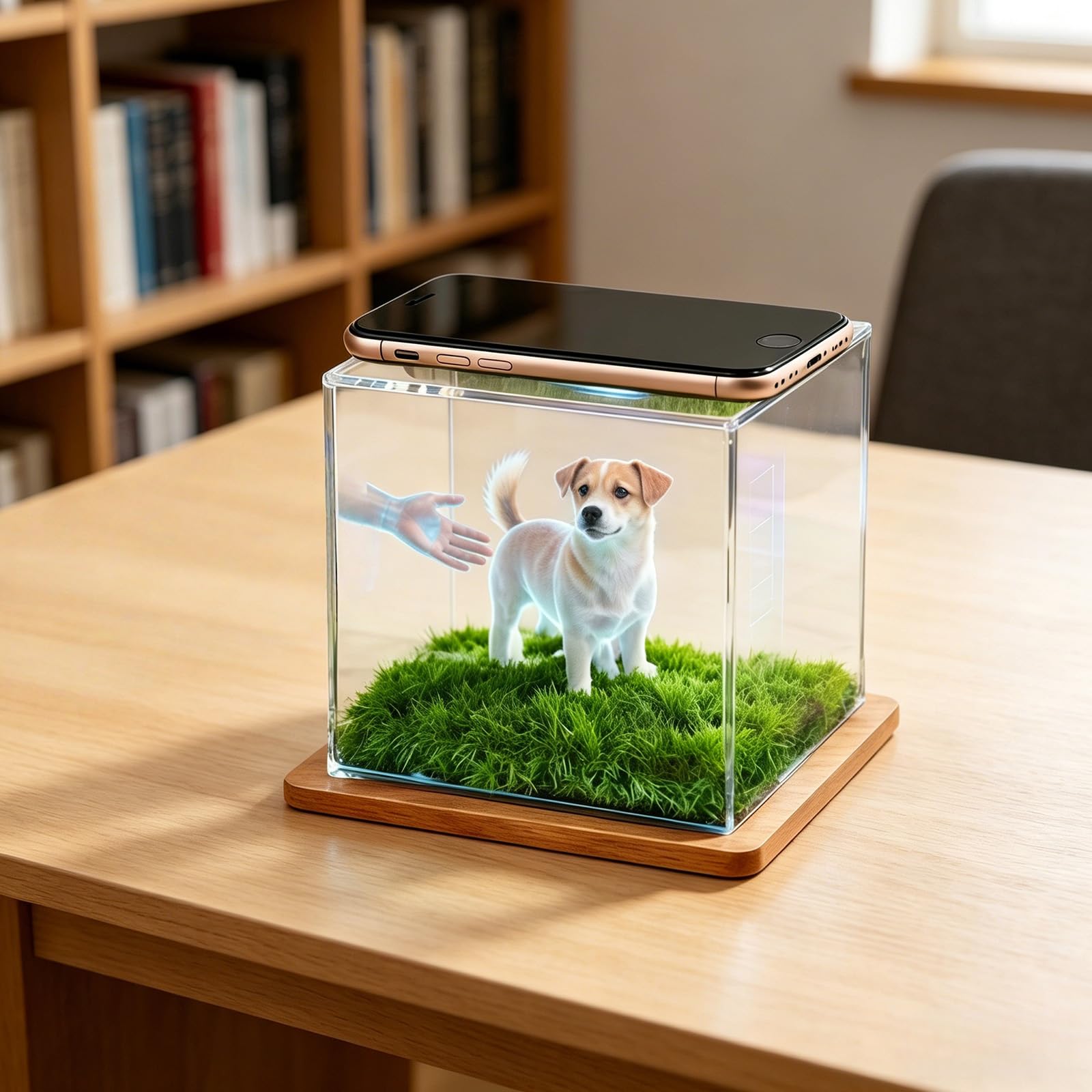 Proiezione ologrammi Scatola commemorativa per Animali Domestici con Immagini 3D Casa Digitale per Amanti Cani e Gatti Ricordi simpatia Regalo Proiezione da Smartphone Ricordi Animali