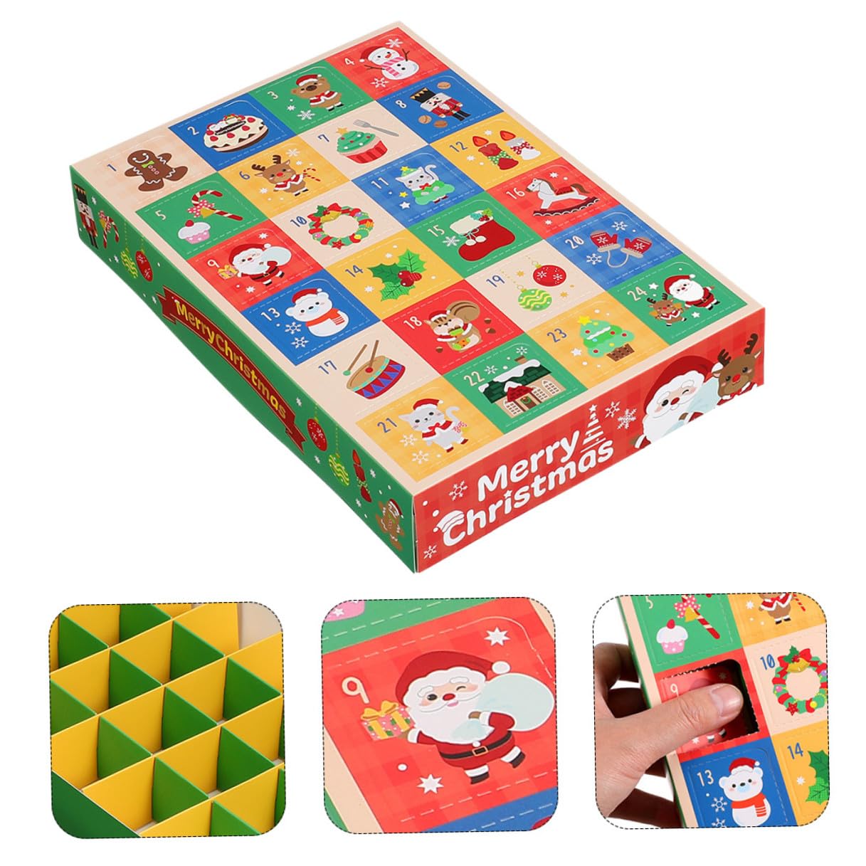 BESPORTBLE Adventskalender Countdown Boxen 15 Stück mit 24 Fächern Leere Schokoladenschachteln zum Befüllen für Kinder und Familien Selbstgemacht Weihnachtskalender 2025