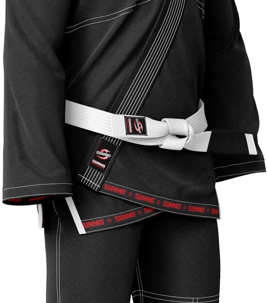 Premium Finnish Black Sublimation Brazilian Pearl Weave Jiu Jitsu Gi - Built in Rash Guard - with Rash Guard Lining (BJJ GI)