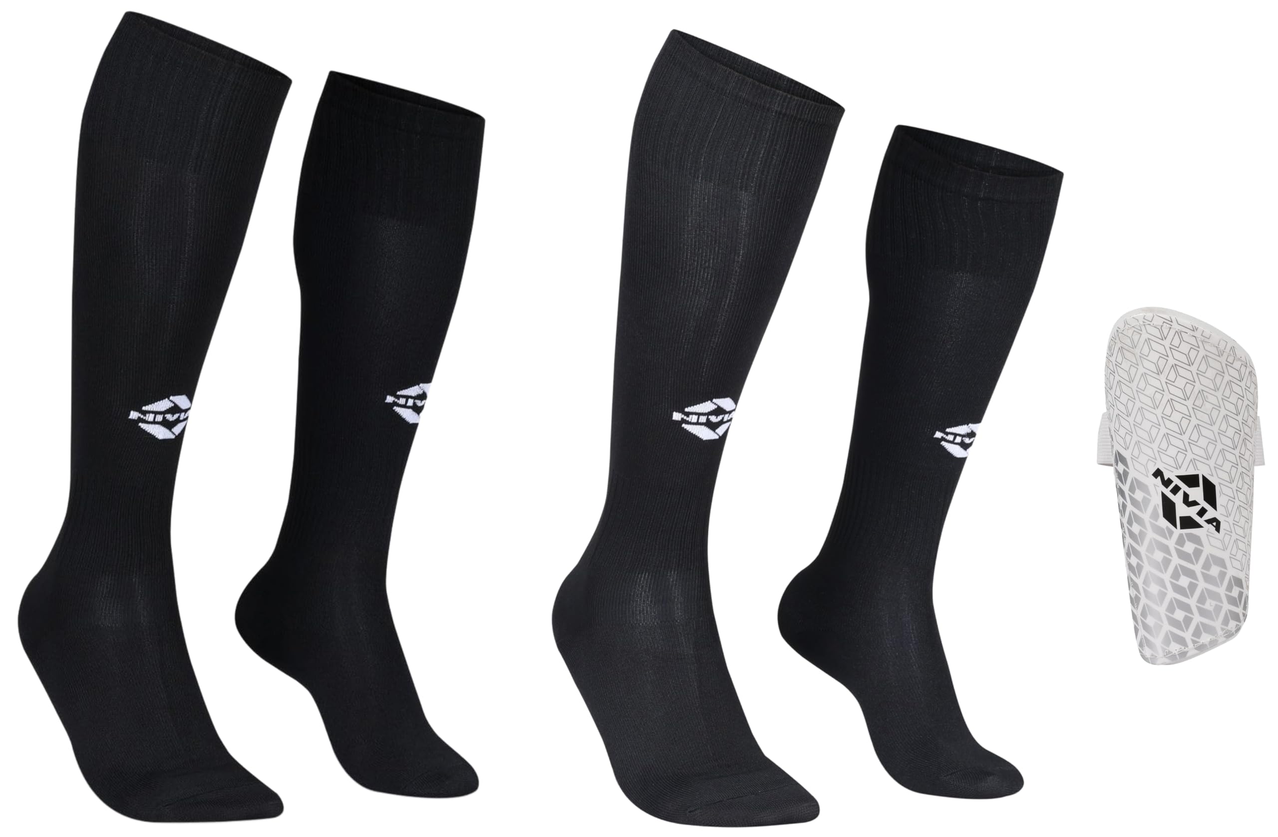 Nivia Classic Football Stockings, Pro-Grade Cotton/Spandex Blend, Anti-Slip Technology, Full Knee Length, Size L, Moisture-Wicking, 1 Pair-image-13