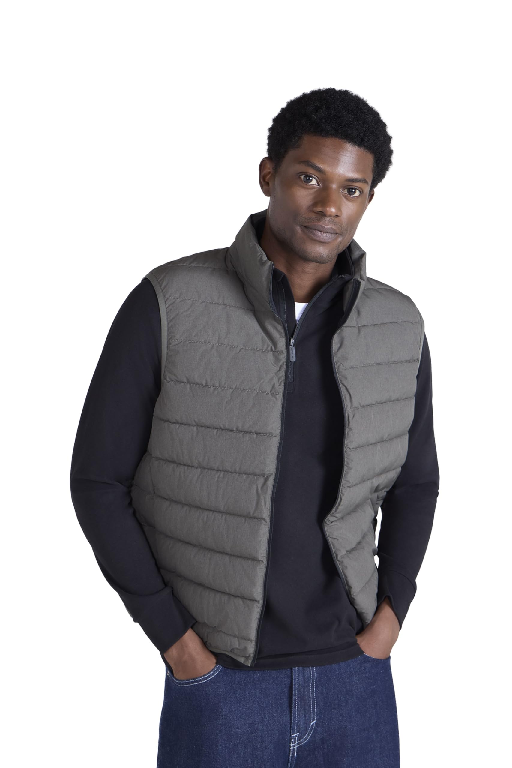 Light Cosi Marl Mens Gilet - Green