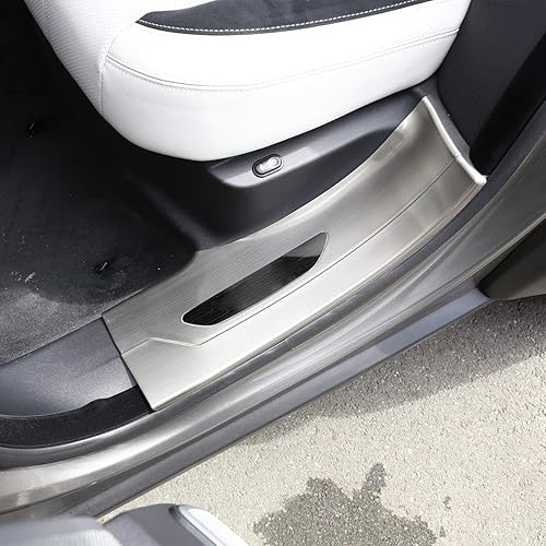 CHEYA Inoxidable Interior Puerta Guardia Umbral Umbral Umbral Placa Trim para Land Rover Range Rover Velar 2017 2018