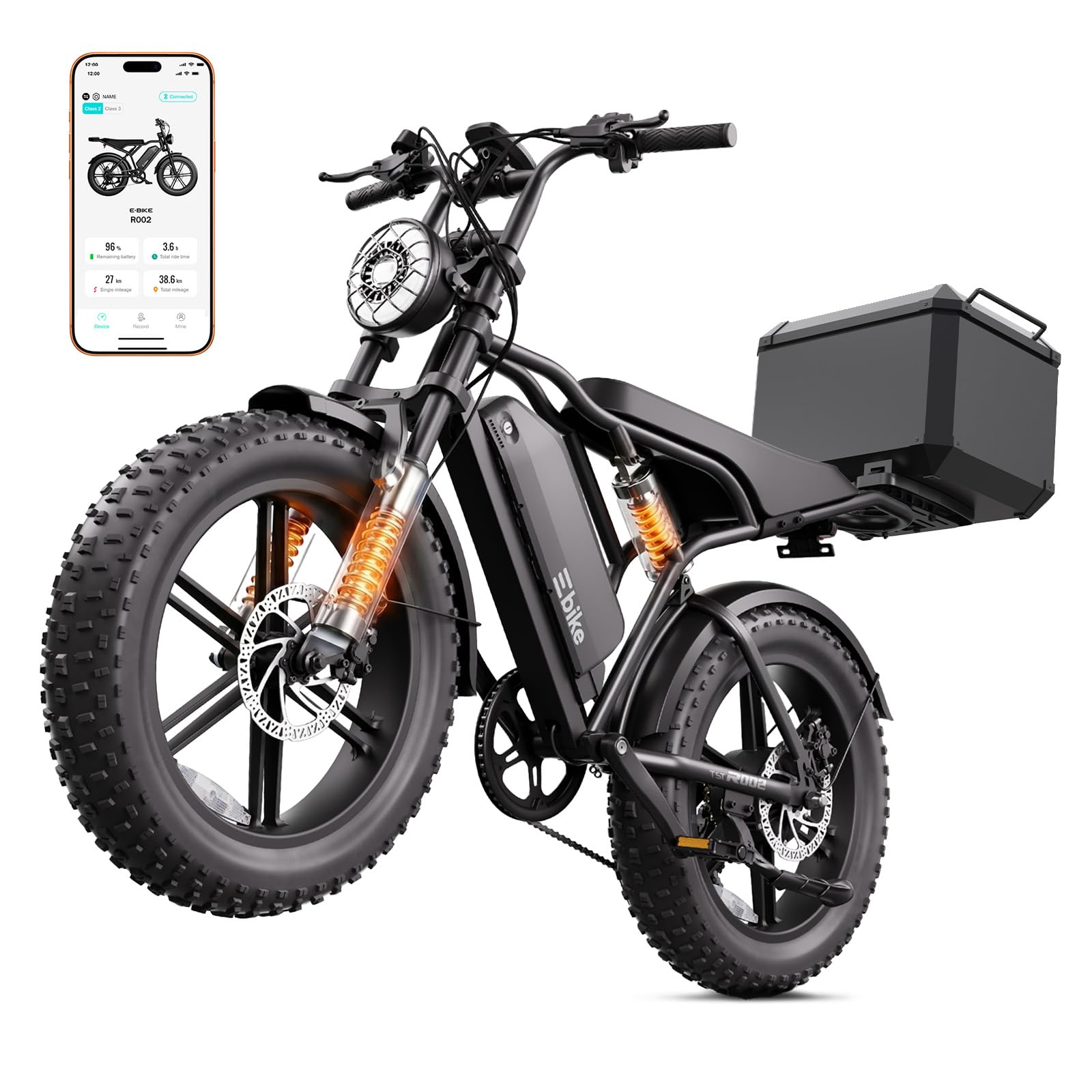 TS TST GRP LLC lectric Bike for Adults,Peak 1500W Motor Retro Ebike,20"x 4.0" Fat Tire E Bike,48V 15Ah Removable Battery,Dual Suspension,for City Commuting,Mountain
