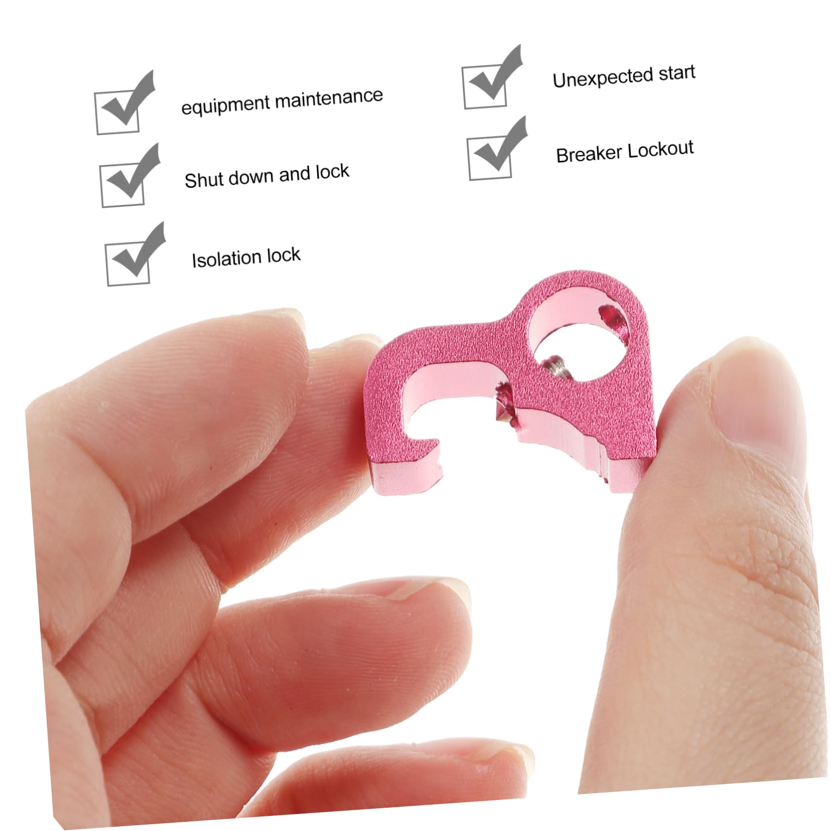 Ciieeo Box Safety Buckle Small Pin Locking Buckle Small Lockout Device for Electrical Lockout Aluminum Alloy Body