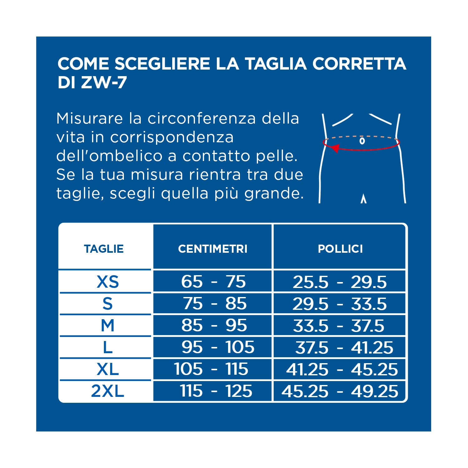 Zamst ZW-7 - Fascia dolore lombare regolabile supporto livello Forte, (L)