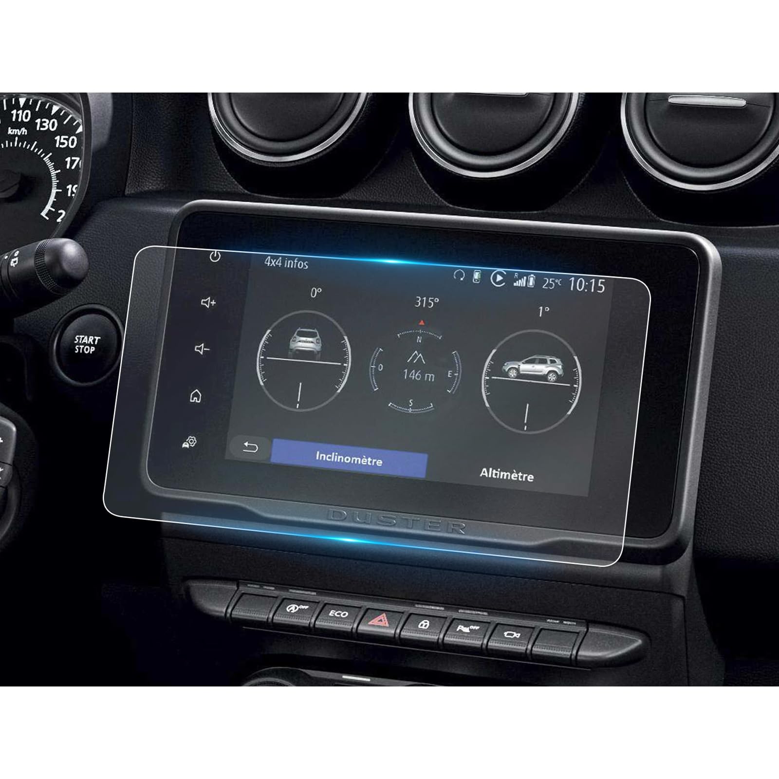 YEE PIN 2 pezzi compatibili con 8 pollici Dacia Duster 2022 2023+ Nano-Film Navigation Pellicola Protettiva GPS Dacia Duster Pellicola Protettiva Navi Pellicola Protettiva Antigraffio Trasparente