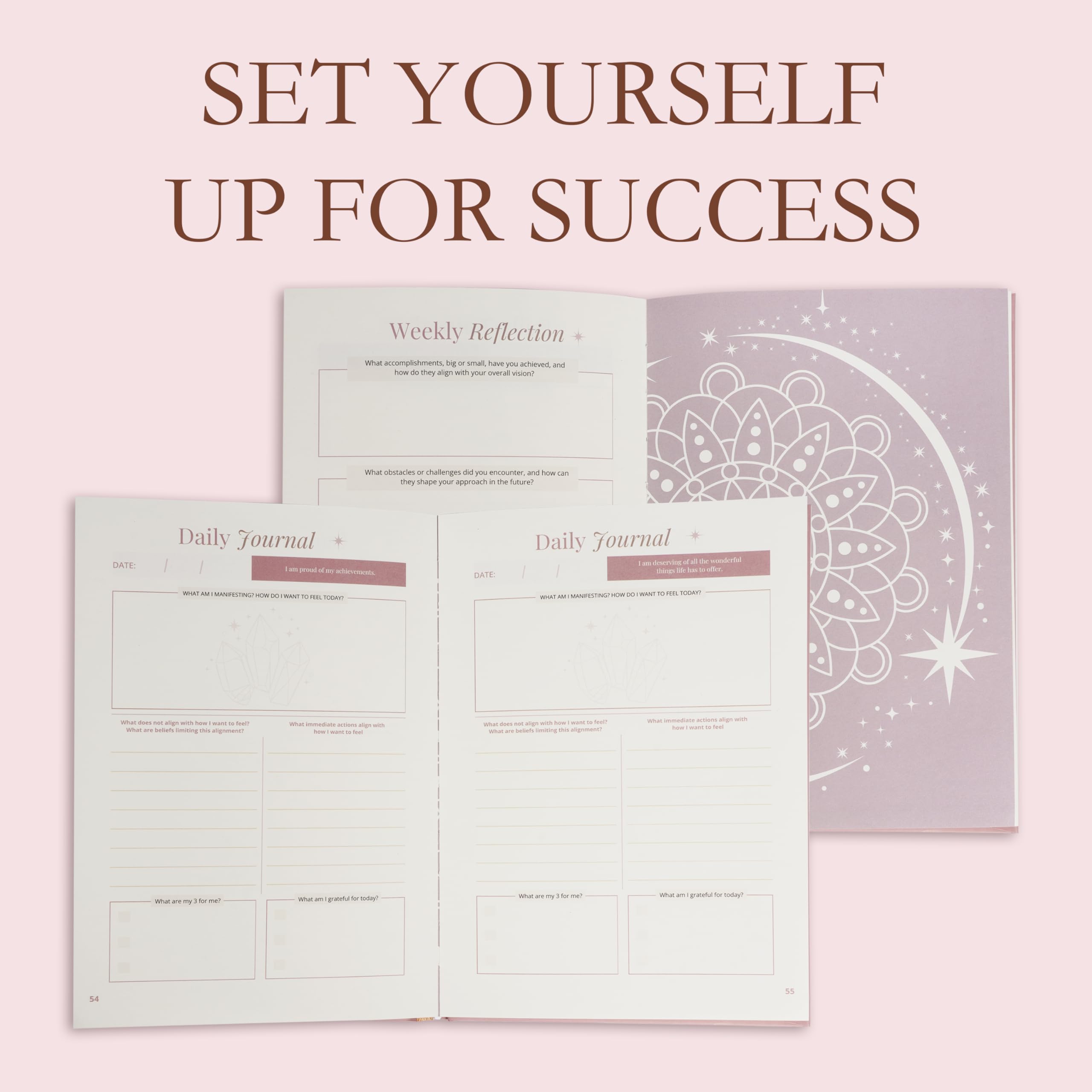 Manifestation Journal for Women - 12- Week Self Care Journal w/Vision Board, 100 Digital Affirmation Cards, Gratitude Prompts & Goal Setting, Meditation - Image 6