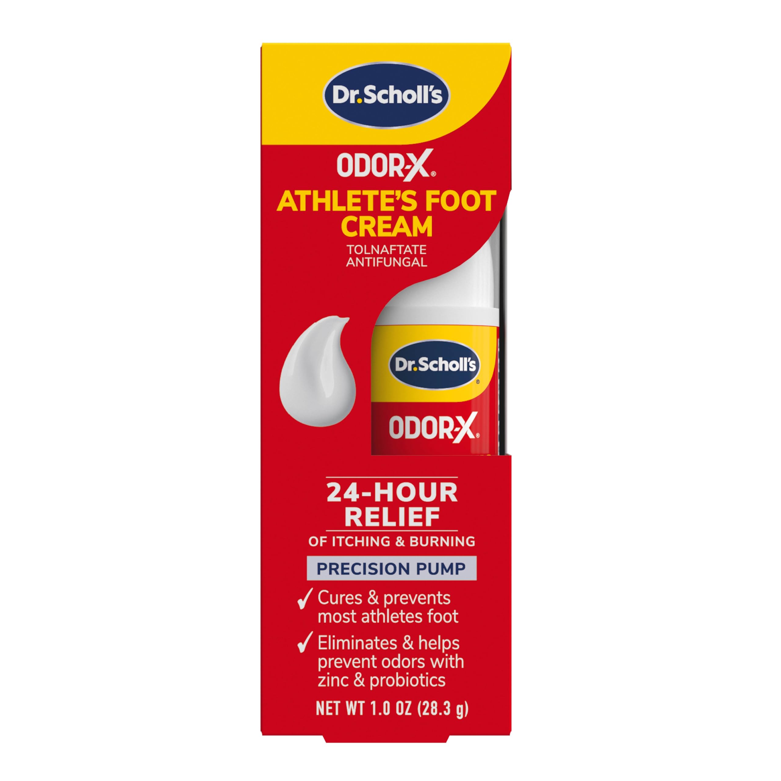 Dr. Scholl's Odor-X Athlete's Foot Treatment Antifungal Cream, 1 Oz