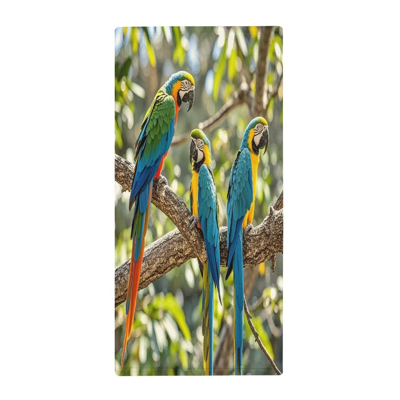 FekiLoot Colorful Parrots On Tree Bath Towel Super Soft Highly Absorbent Bath Towel Fashion Quick Drying Bathroom Towel Soft Large Fingertip Towels for Bathroom Gym Travel Camp Pool