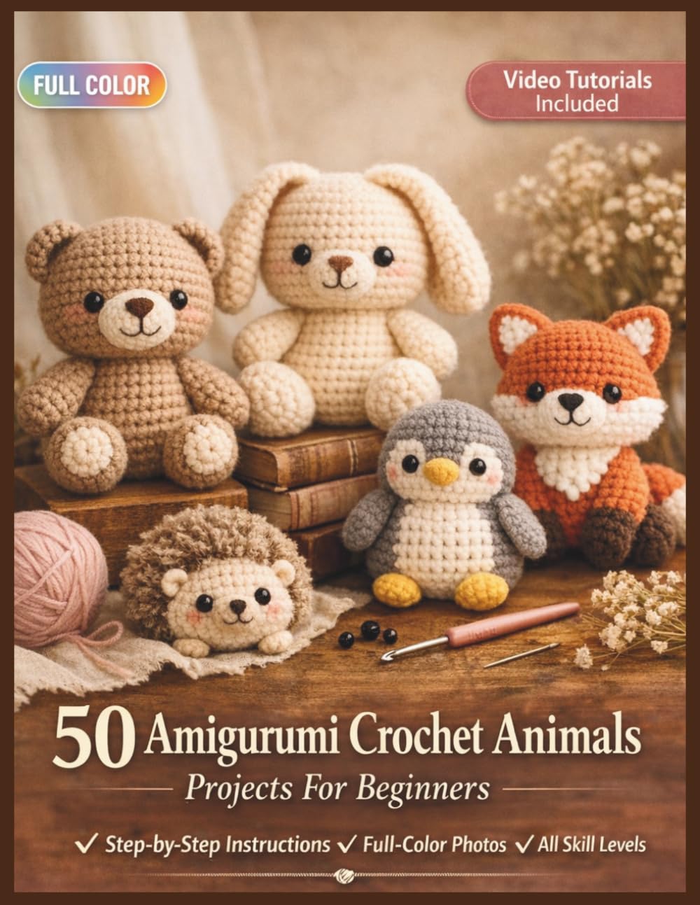 50 Amigurumi Crochet Animals Projects For Beginners: The Complete Illustrated Handbook for Making Adorable Handmade Stuffed Yarn Creatures| Video Tutorials Included (50 CRAFTS AND HOBBIES PROJECTS)      Paperback – March 28, 2026