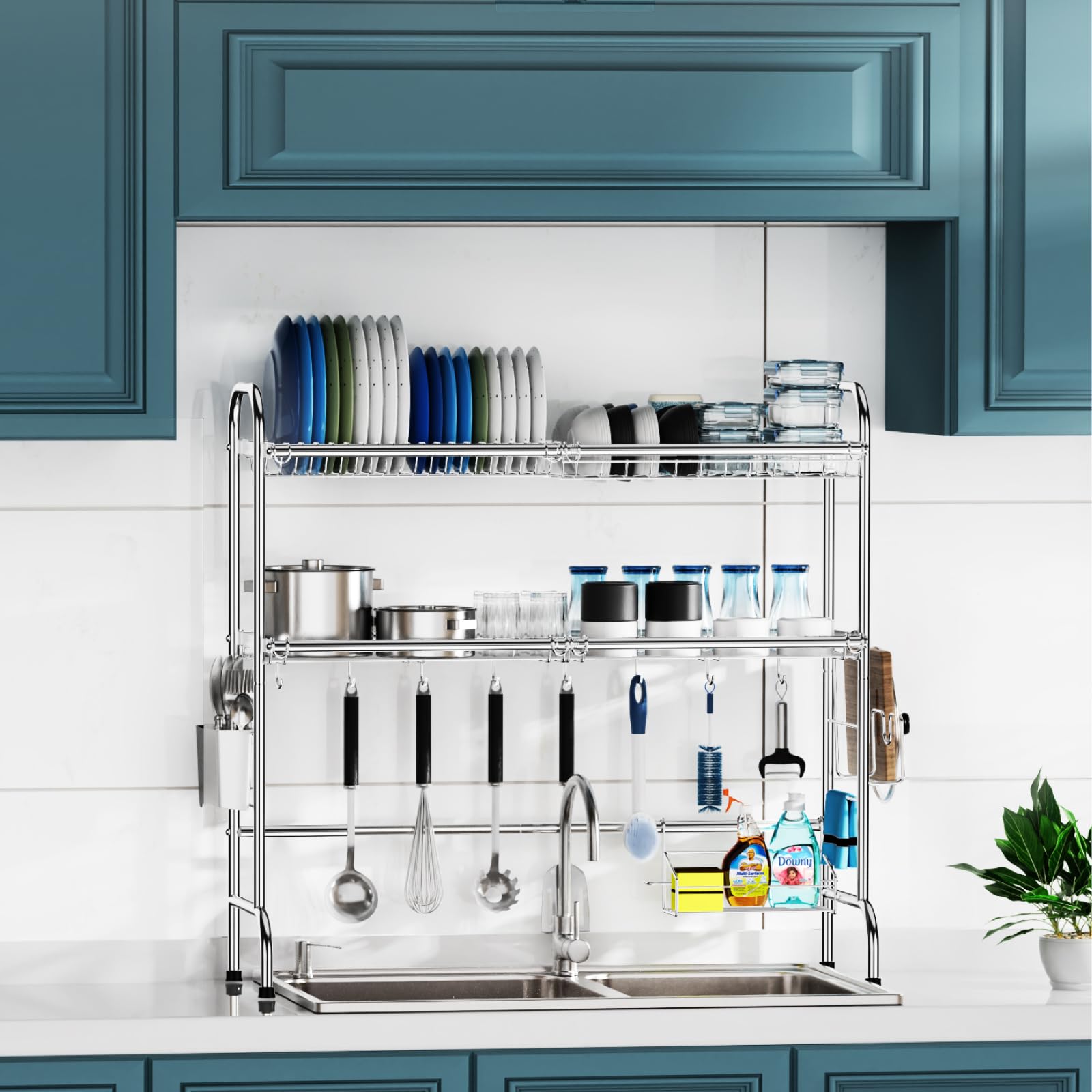 Gslife Stainless Steel Over The Sink Dish Drying Rack