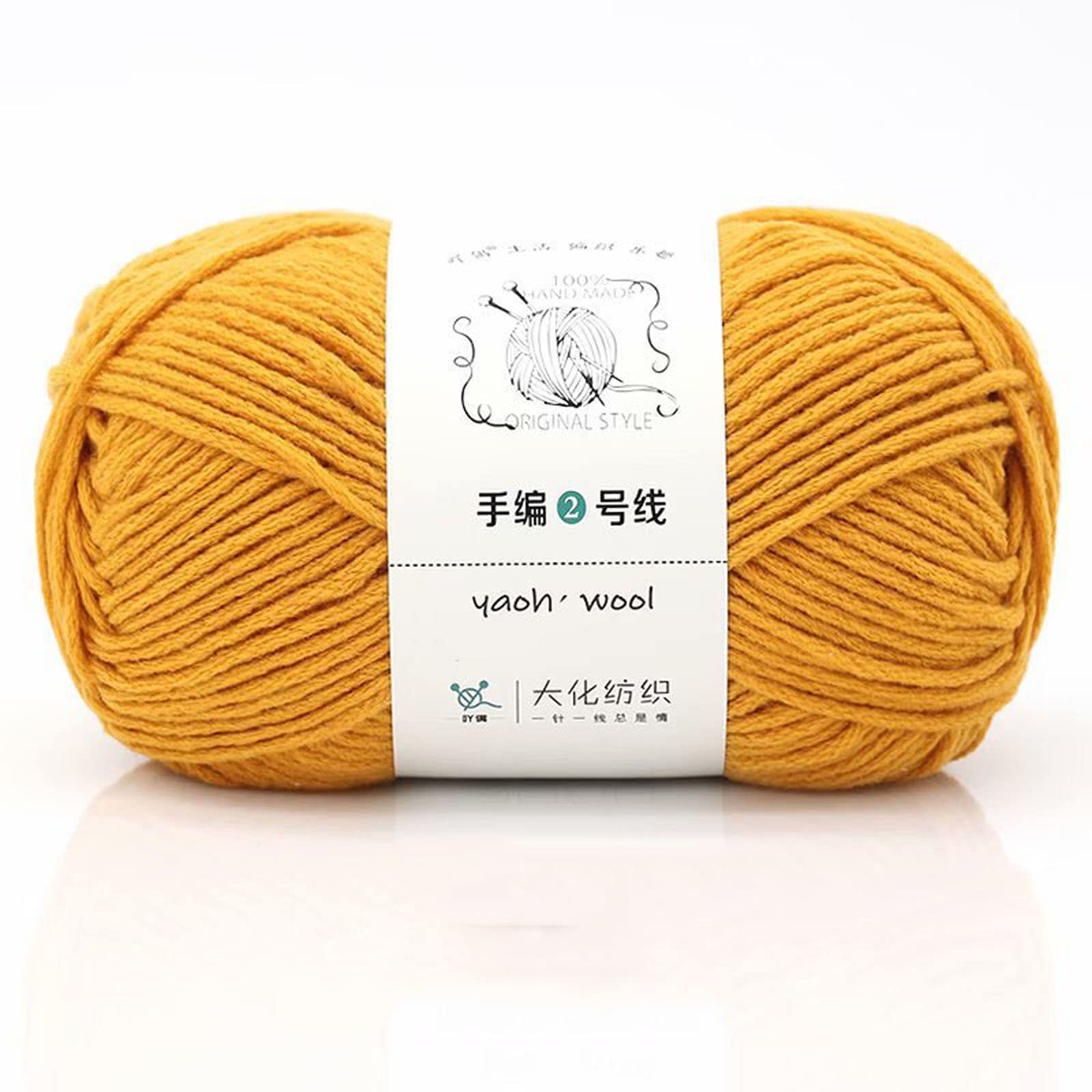 10 x 100 g de lana de algodón de doble punto, 100% acrílico, grueso, suave, tejido a mano, colorido, perfecto para cualquier mini proyecto de ganchillo y tejer (20 bolas, color 4)