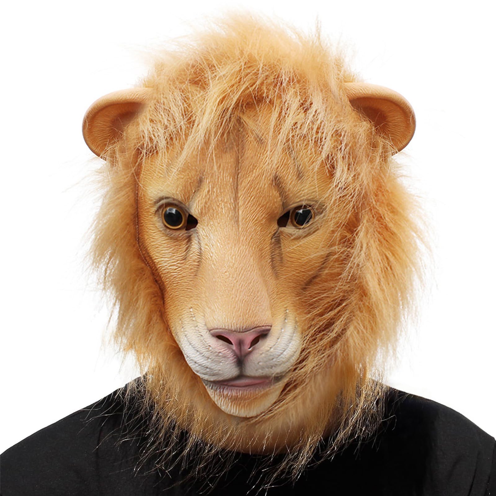 GHONLZIN Lion Head Mask, Halloween Mask for Halloween, Lion Latex Mask, Lion Costume Animal Mask for Carnival Party, Mask Party