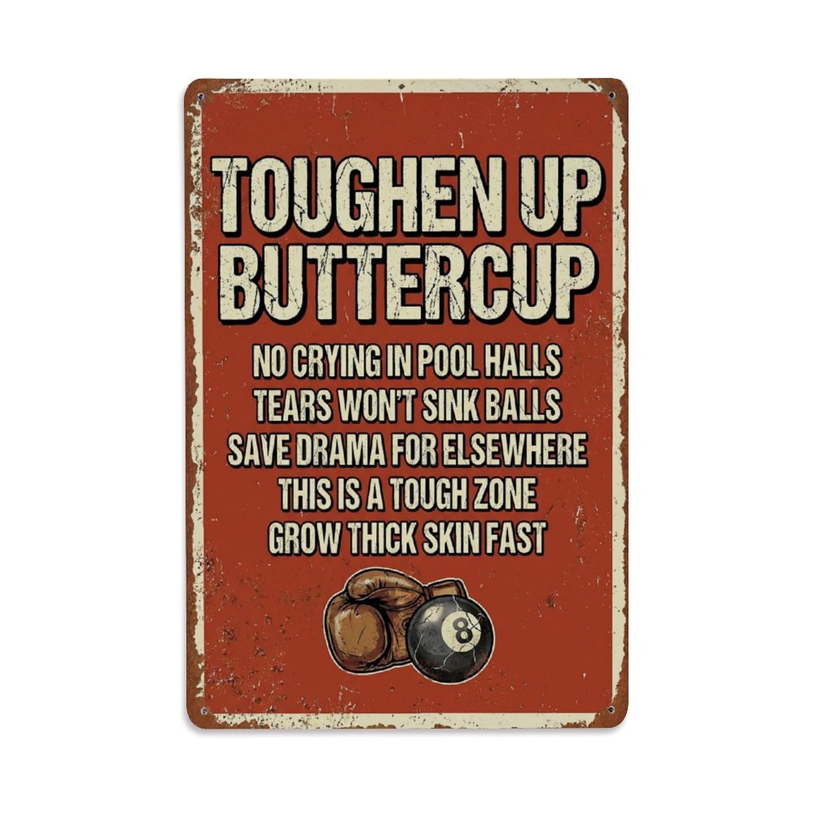 No Crying In Pool Halls Billiard Accessories Metal Tin Sign