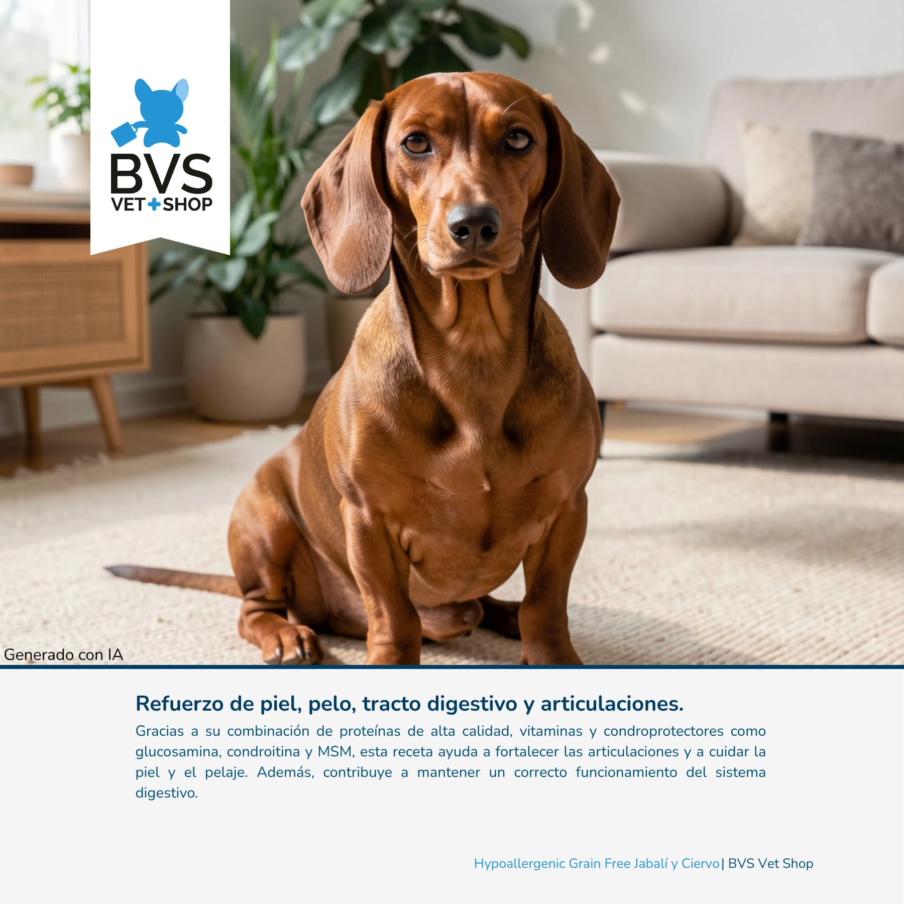 BVS Vet Shop | Diet Hypoallergenic Grain Free Jabalí y Ciervo Lata para Perros | Ideal para Perros con alergias o intolerancias extremas desconocidas | 12 unid. x 380 gr