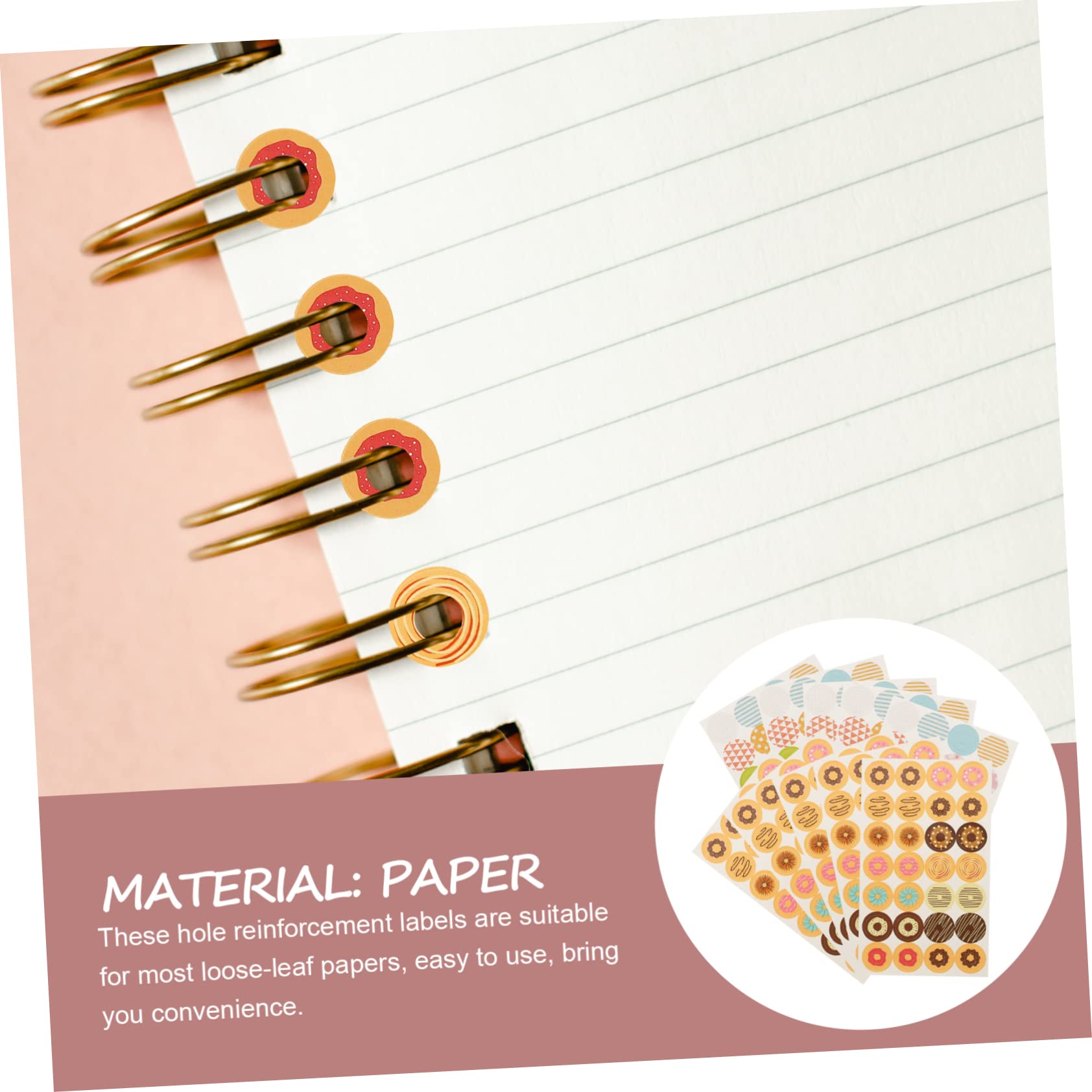 DOITOOL 5 Set Adesivi Per Carta Etichette Circolari Per Raccoglitori Adesivi Decorativi Per Ufficio E Scuola Facile Applicazione Per Documenti E Lavoretti Creativi 1120 Pezzi*5