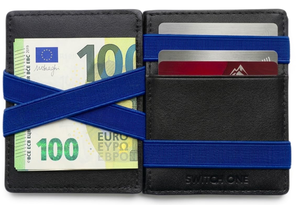 Maverick Switch One Magic Wallet mit Münzfach – Echtleder Geldbörse für Herren & Damen | Karten, Scheine & Münzen in einem | RFID Schutz | Inkl. Geschenkbox