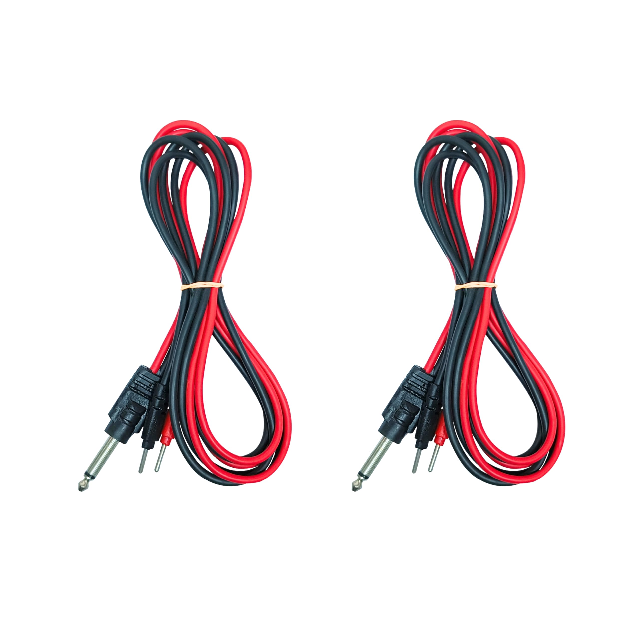 OMITEK Copper T.E.N.S/Slimmer Wire with Silicon Casting|5 Feet Length|Comes with 3 mm Pin for T.E.N.S/Slimmer Physiotherapy Machine (Pack of 2)