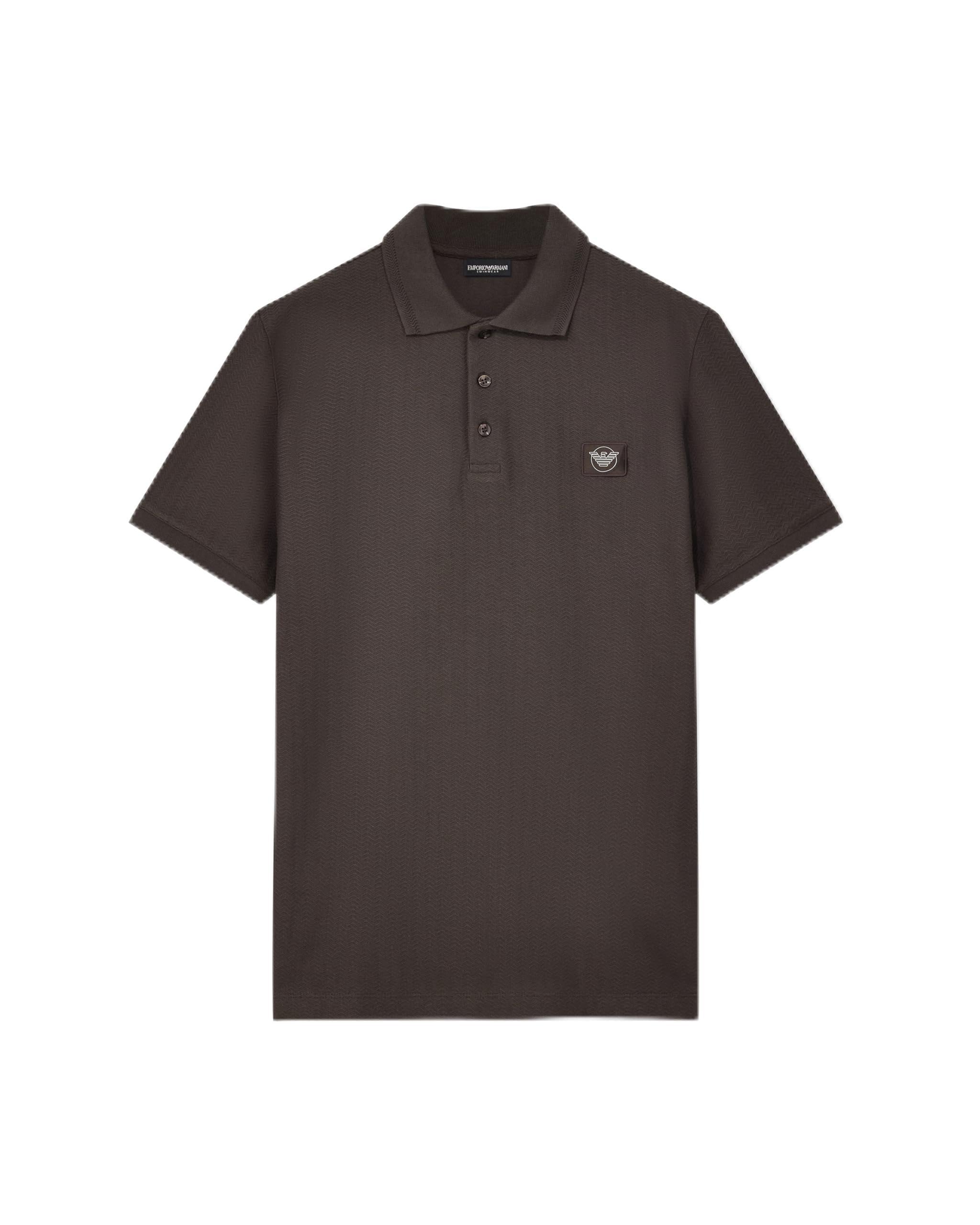 Emporio Armani Men's Satin Label Polo Grey M