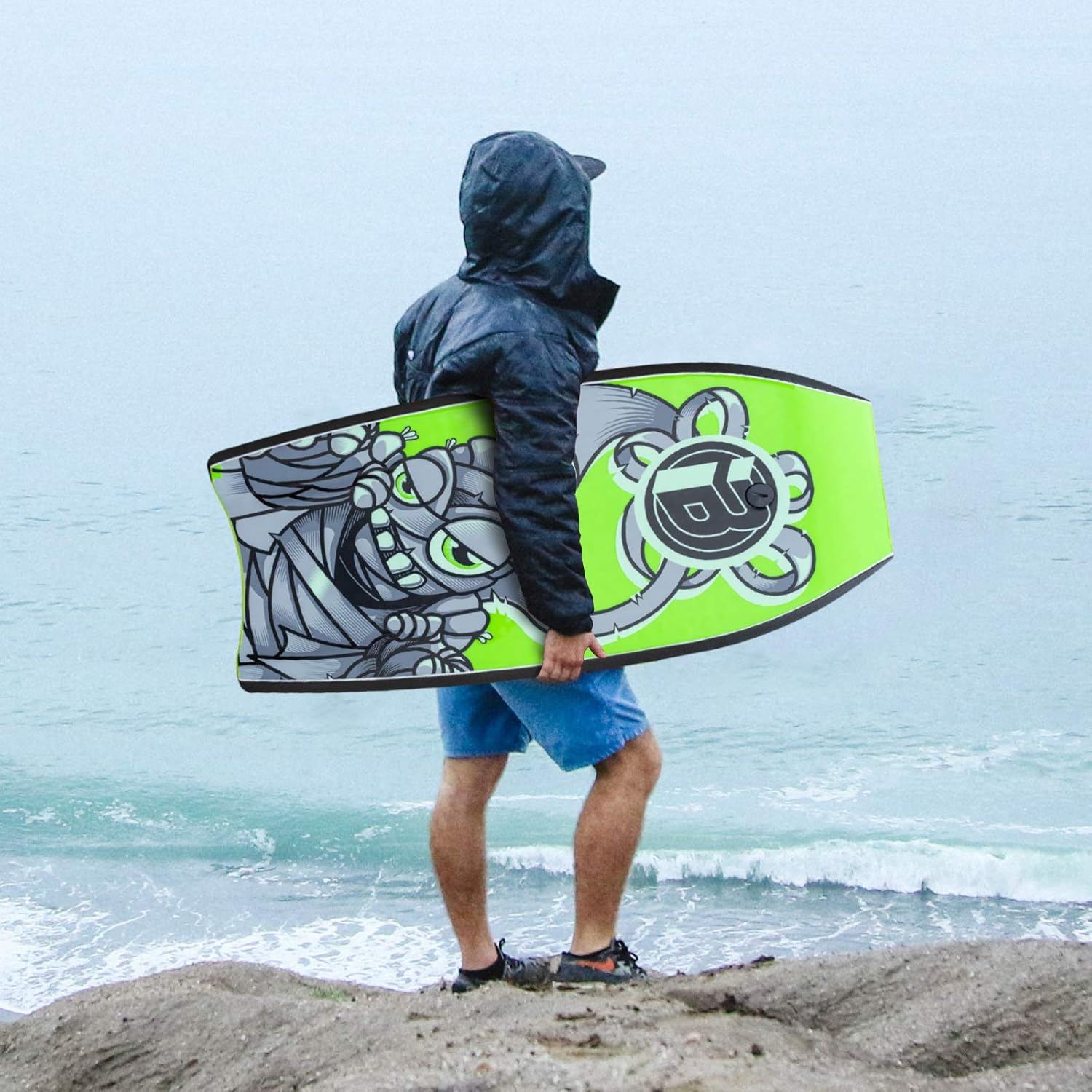 Bodyboard with Premium Wrist Leash Lightweight Body Board for Adults&Teen with EPS Core 33/37/41 Inch Choose Color