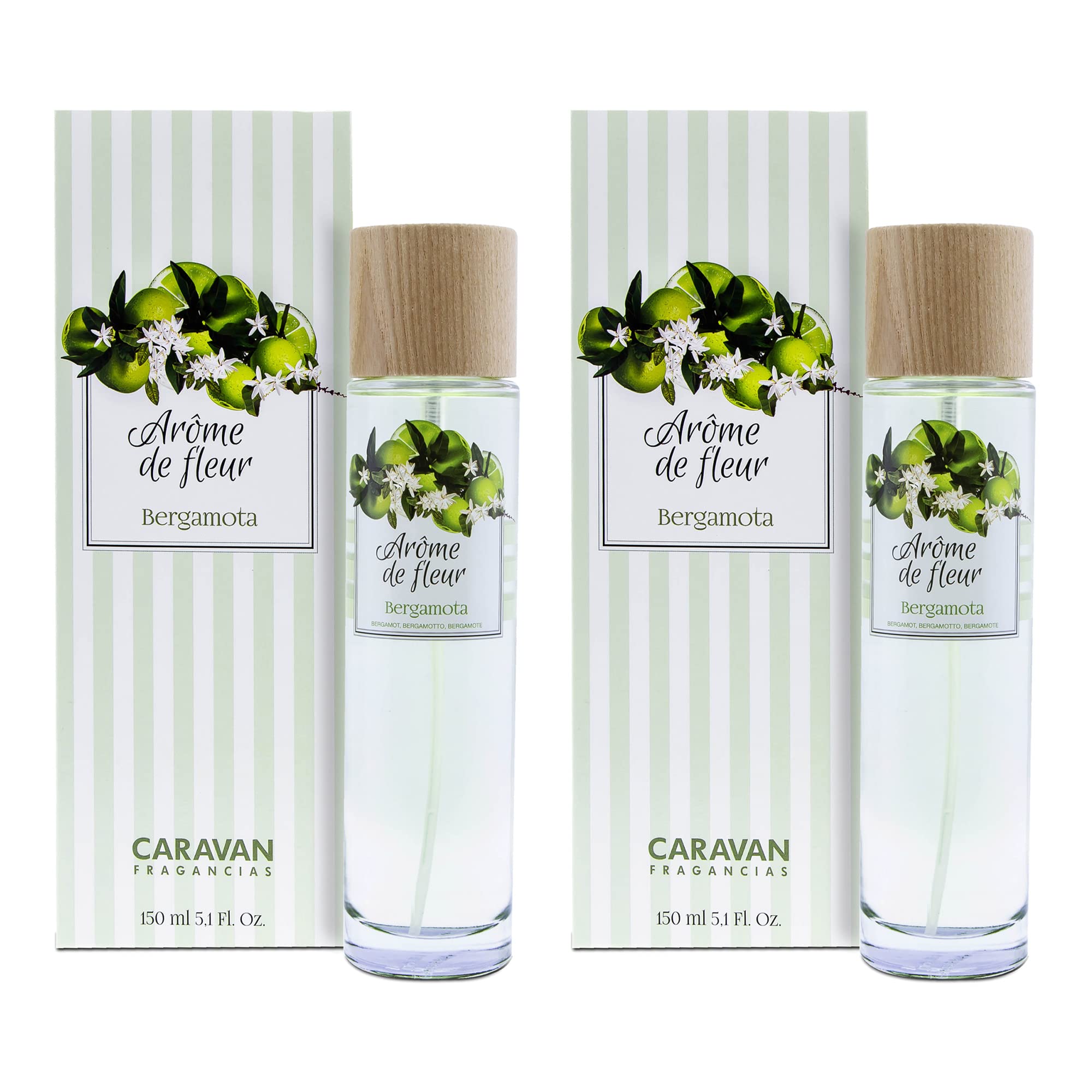 Caravan, Set de 2 frascos 150 ml, arome de fleur bergamota