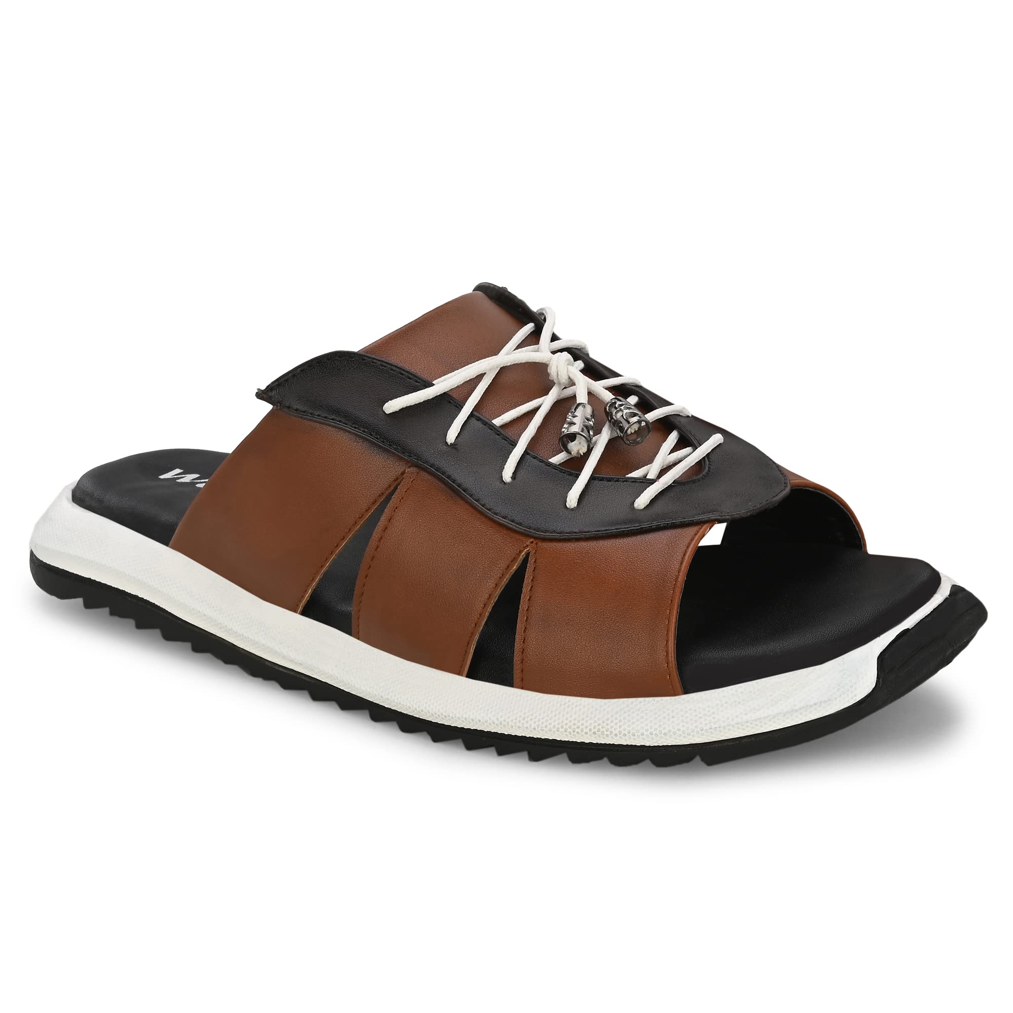 wenzel Wenzal Men’s Bit Size Stylish Extra Comfort Genuine Leather Flat Slippers With Extra Light Comfort Genuine Leather Slippers Soft Leather Foobed And Rubber Outsole-picture-44