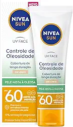 NIVEA SUN Protetor Solar UV Face Controle de Oleosidade Cor Clara FPS 60 50ml