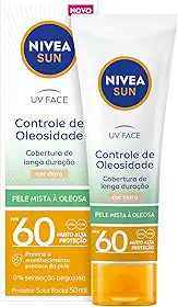 NIVEA SUN Protetor Solar UV Face Controle de Oleosidade Cor Clara FPS 60 50ml