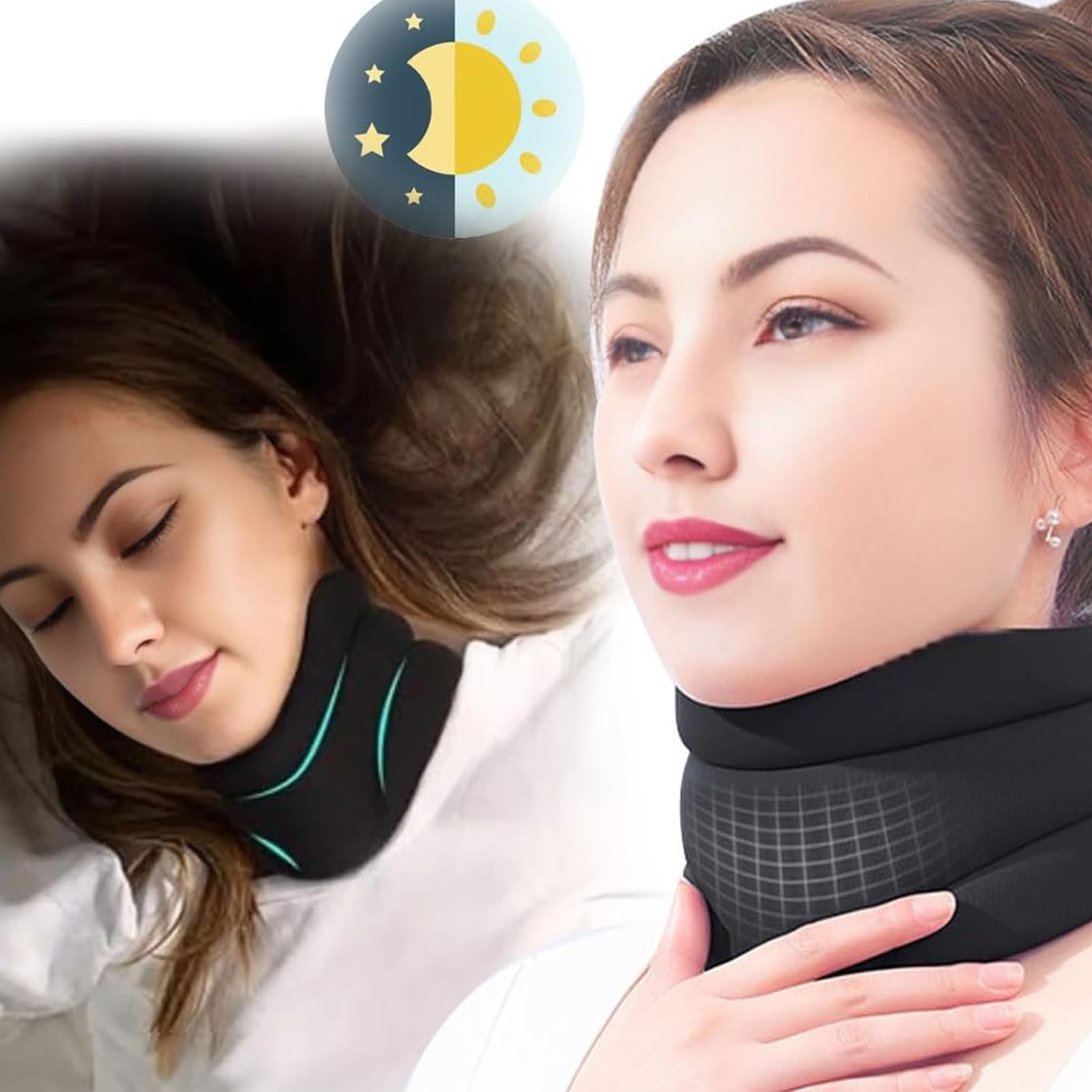 Collare Cervicale Morbido,Collare Per Cervicale Regolabile,Cervicale Collo Rimedi,Per Alleviare il Dolore e la Pressione Sul Collo,L,Adatto per Collo Circa 40 cm,Uomini-Donne,Per Lavorare,Dormire