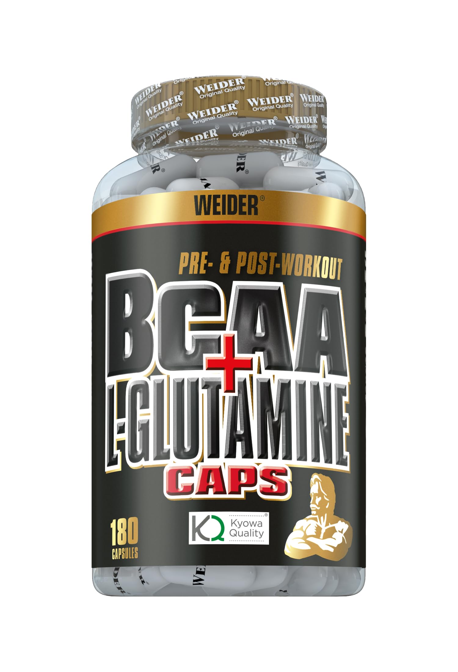BCAA + Glutamine, Recovery, Strength, Endurance, 180 Capsules