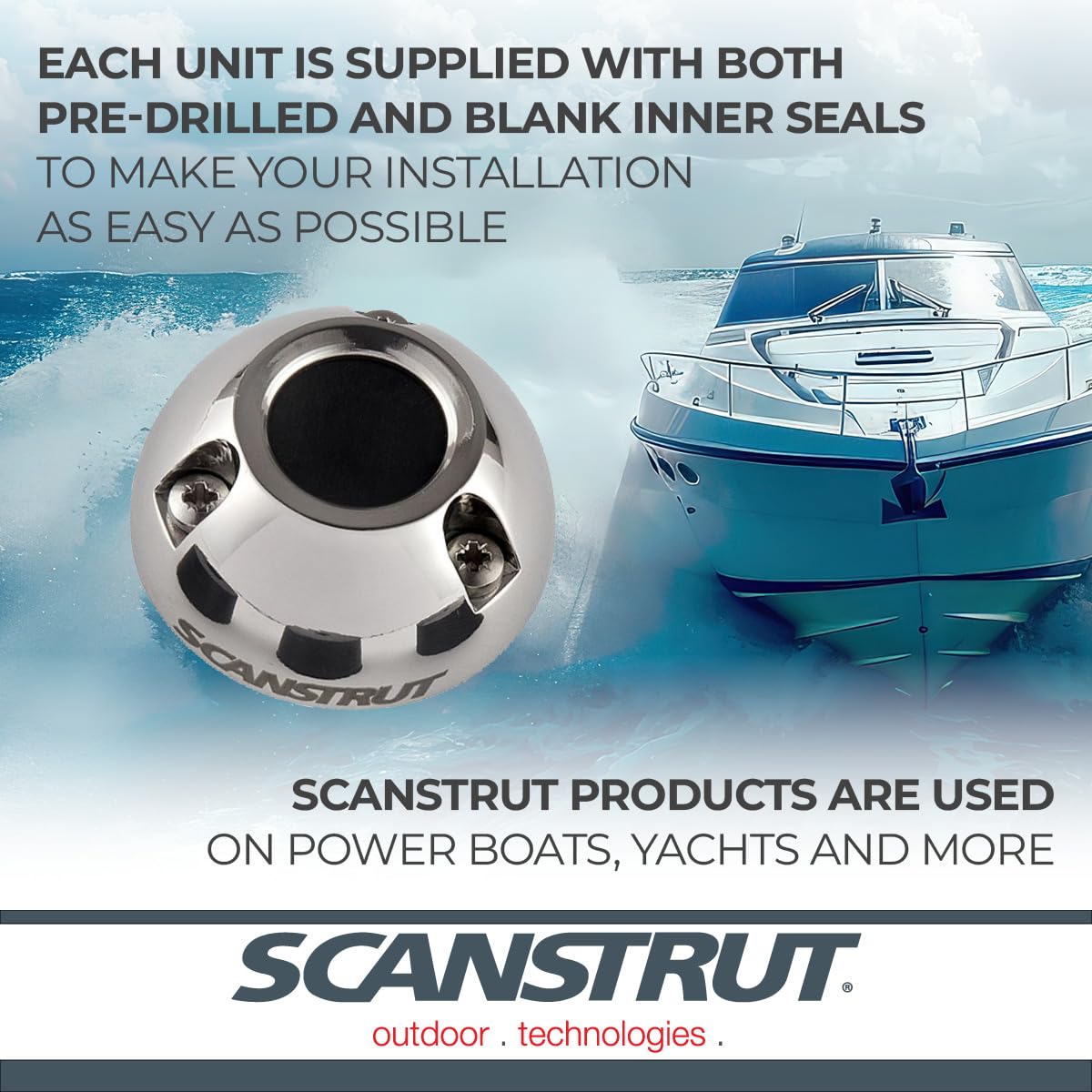 Scanstrut Pasacables Estanco Acero Inoxidable Conectores