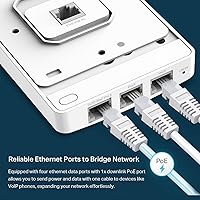 Vista 2 de TP-Link EAP235-Wall Omada AC1200 Punto de acceso Gigabit inalámbrico en pared MU-MIMO y Beamforming PoE Powered Instalación rápida SDN Acceso