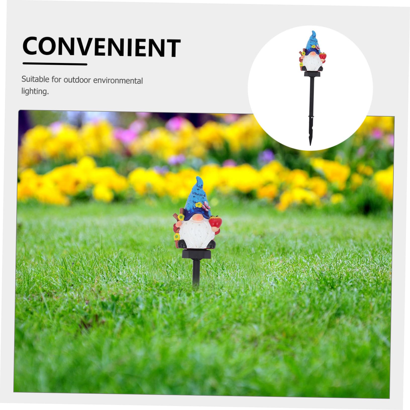 Uonlytech Lámpara Solar de de Jardín Figura Decorativa Exterior con Luz LED para Césped y Patio Estaca Solar para Iluminación de Paisajes Jardines y Patios